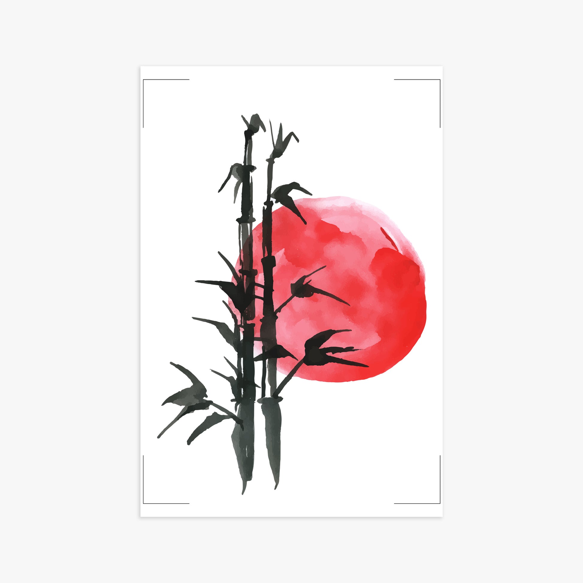 Bamboo at Sunset, 61x91cm Poster Unframed