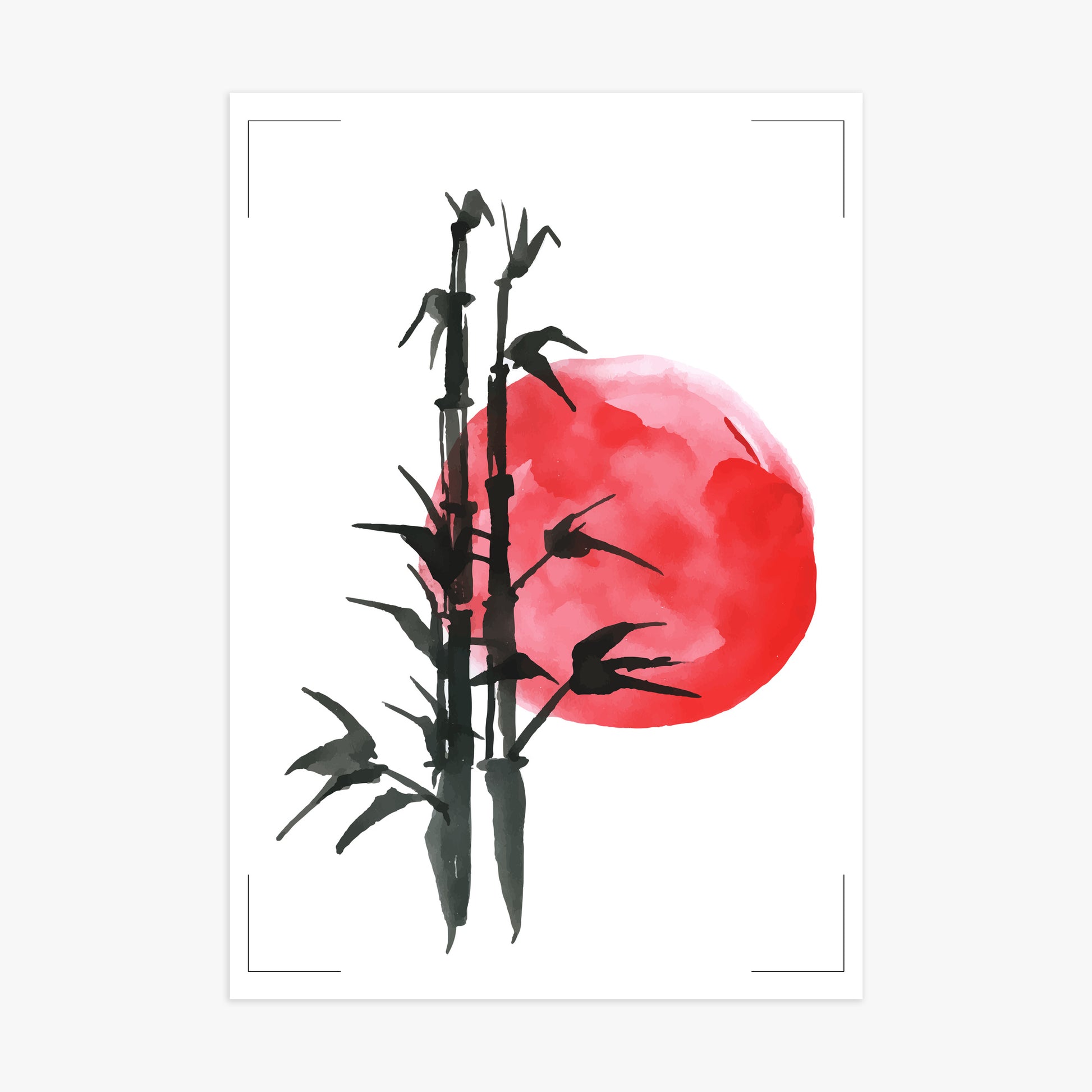 Bamboo at Sunset, 70x100cm Poster Unframed