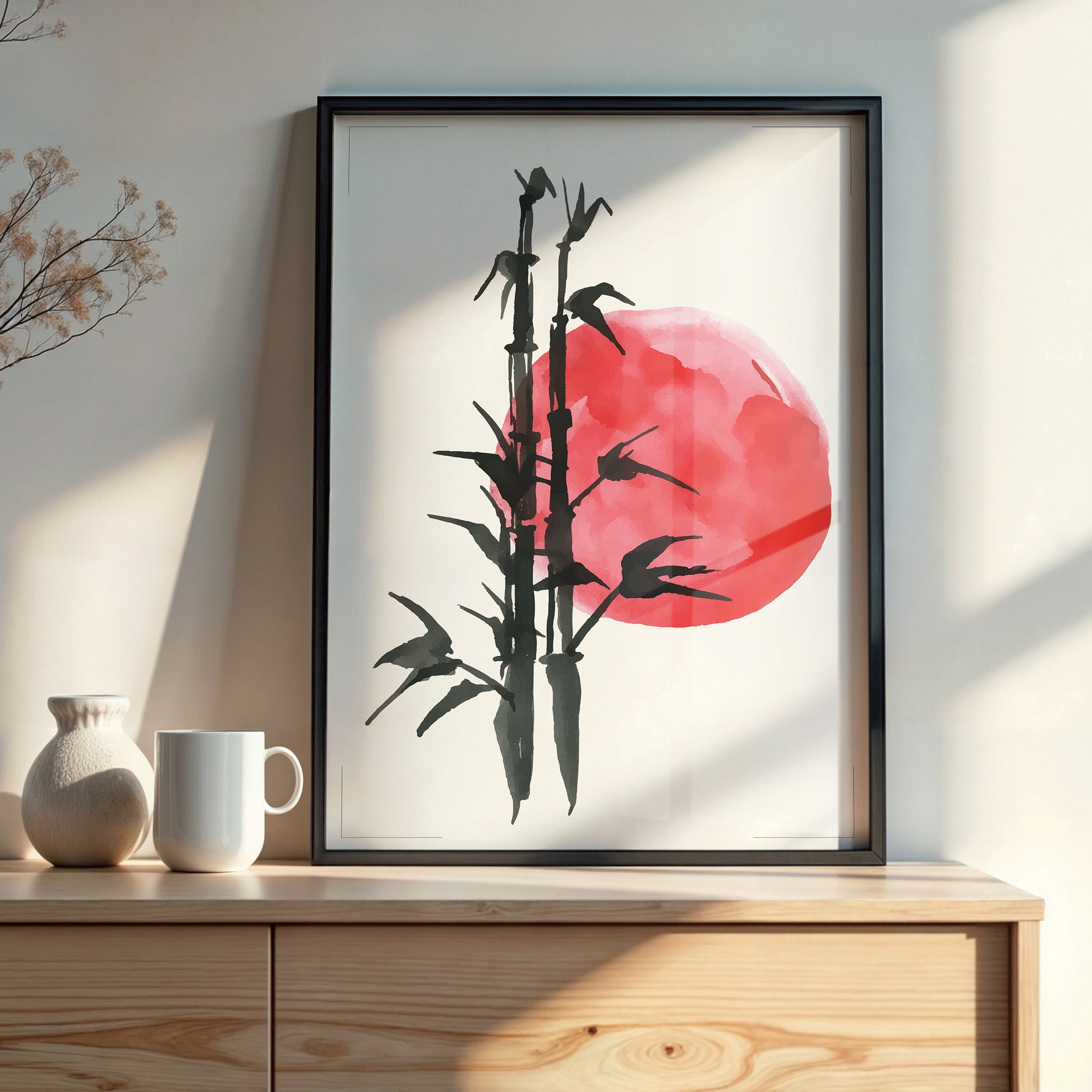 Design Concept No. 22 for Bamboo at Sunset Modern Poster Art