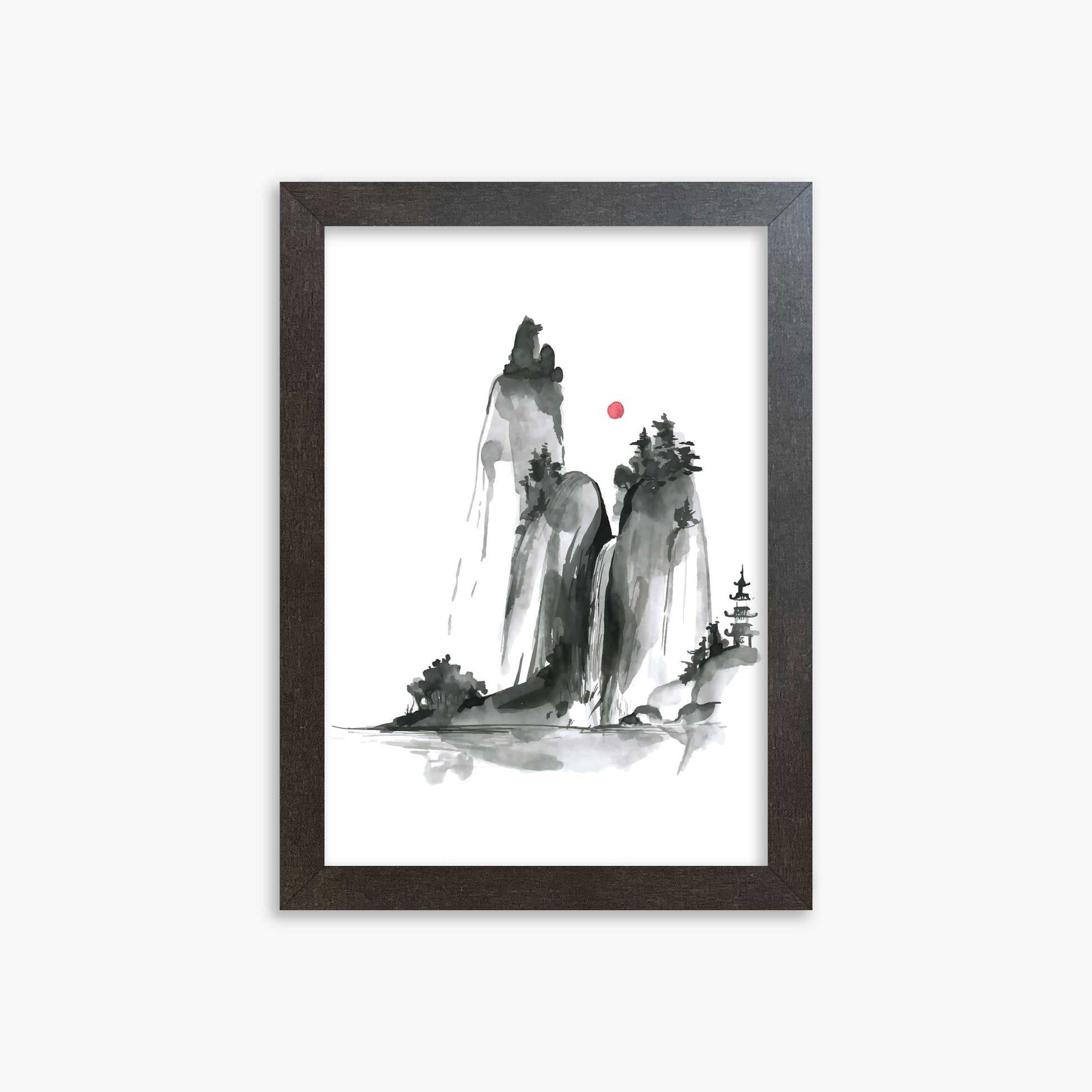 Shrine on a Hill, 21x30cm Framed Poster With Espresso Frame