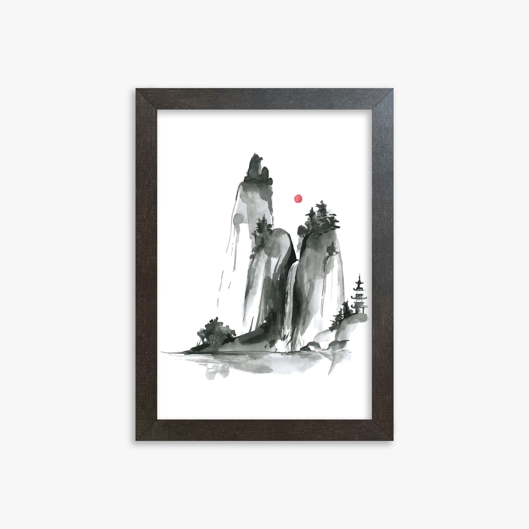 Shrine on a Hill, 21x30cm Framed Poster With Espresso Frame