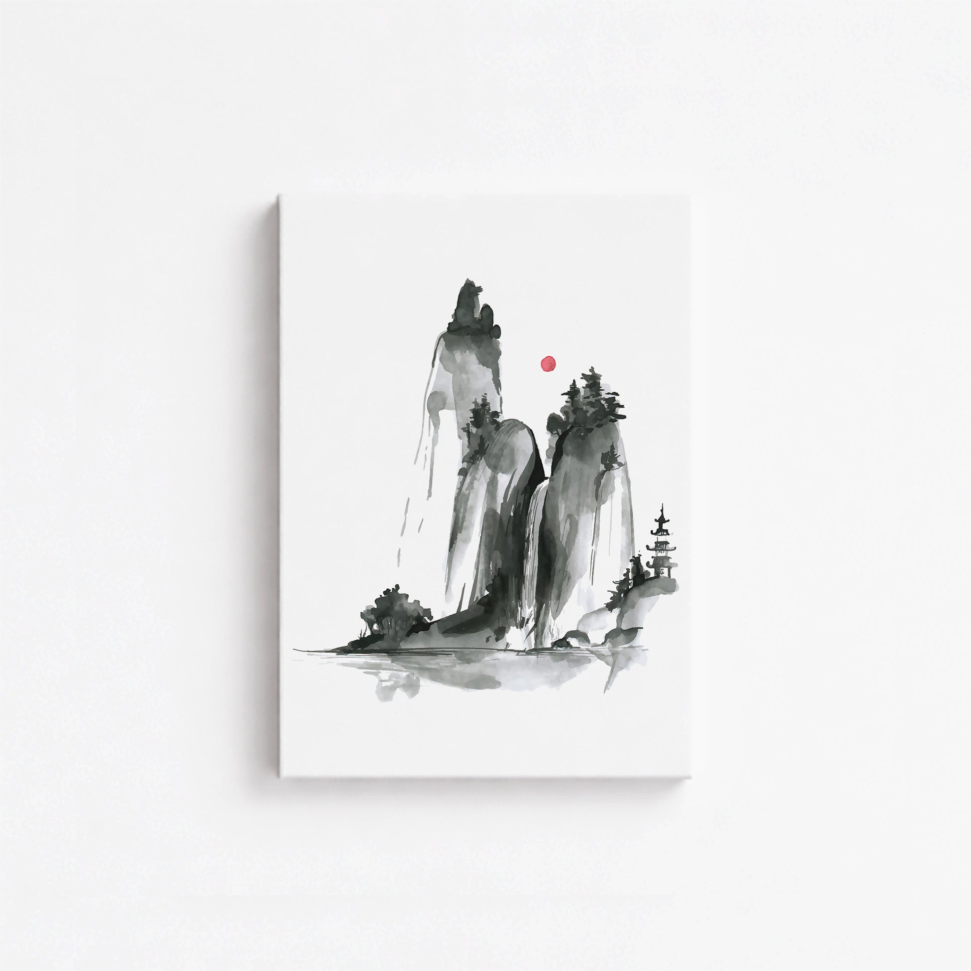 Shrine on a Hill, 21x30cm Satin Canvas Poster