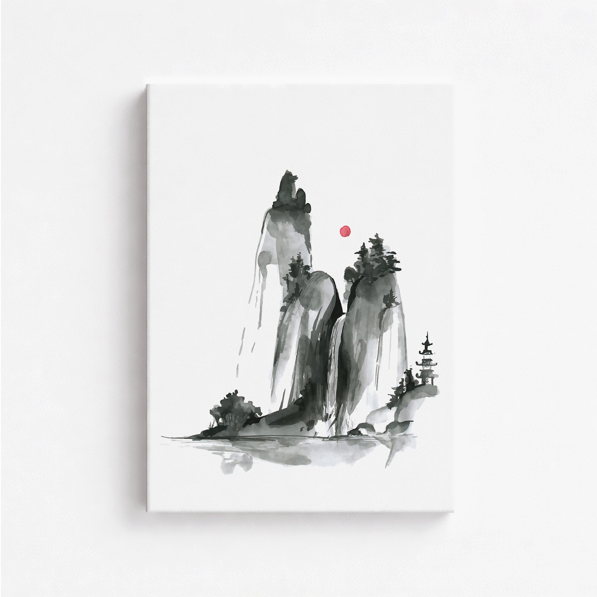 Shrine on a Hill, 50x70cm Satin Canvas Poster