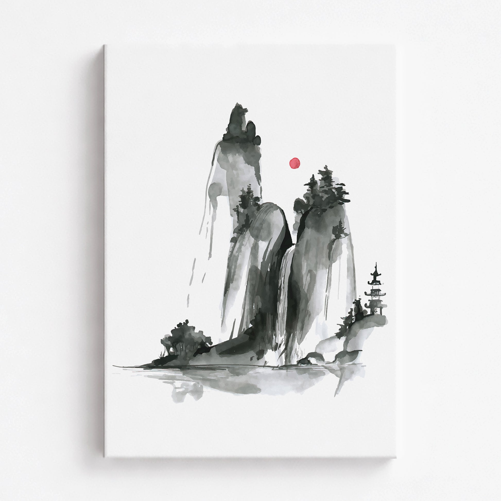 Shrine on a Hill, 70x100cm Satin Canvas Poster