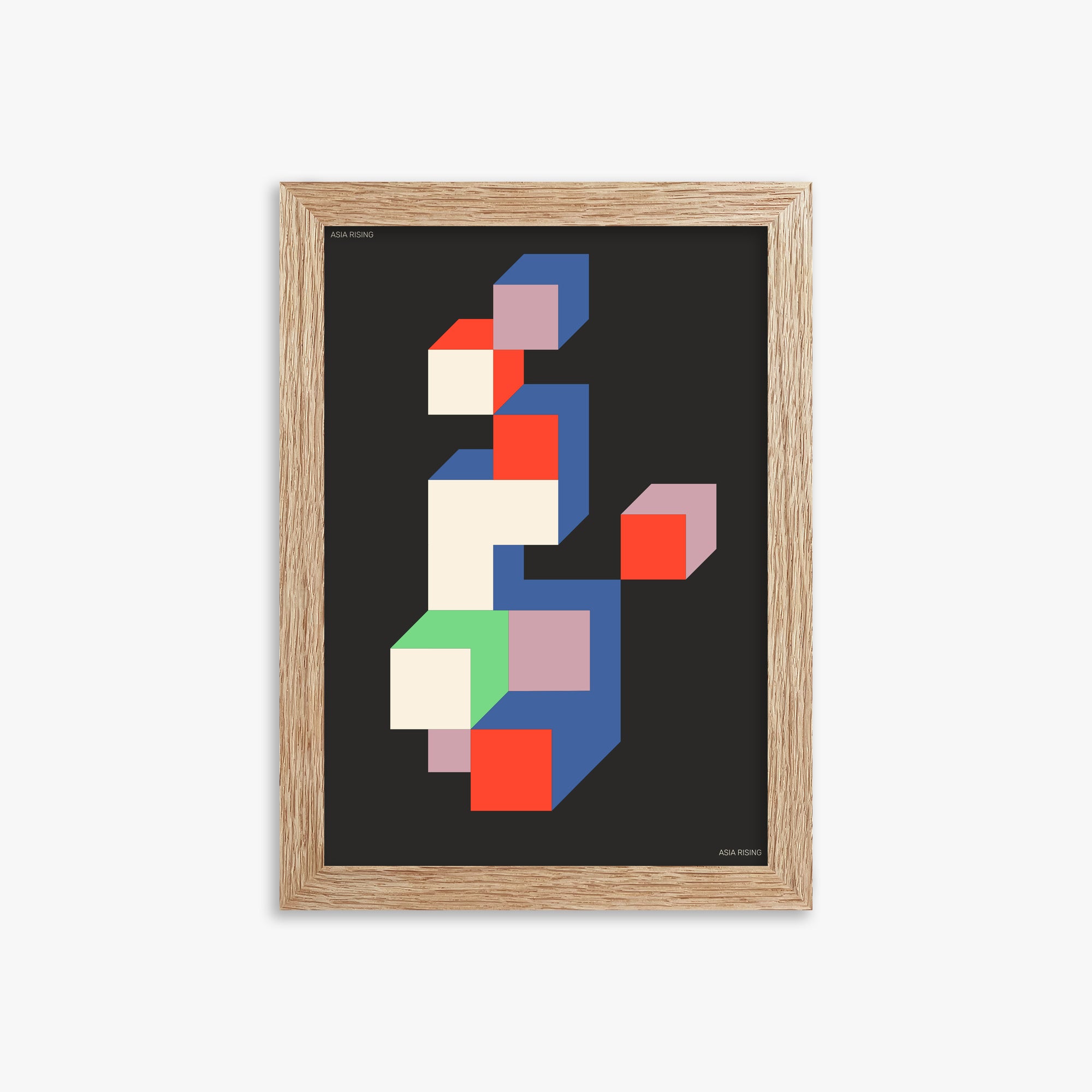 Skyscraper, 21x30cm Framed Poster With Raw Oak Frame
