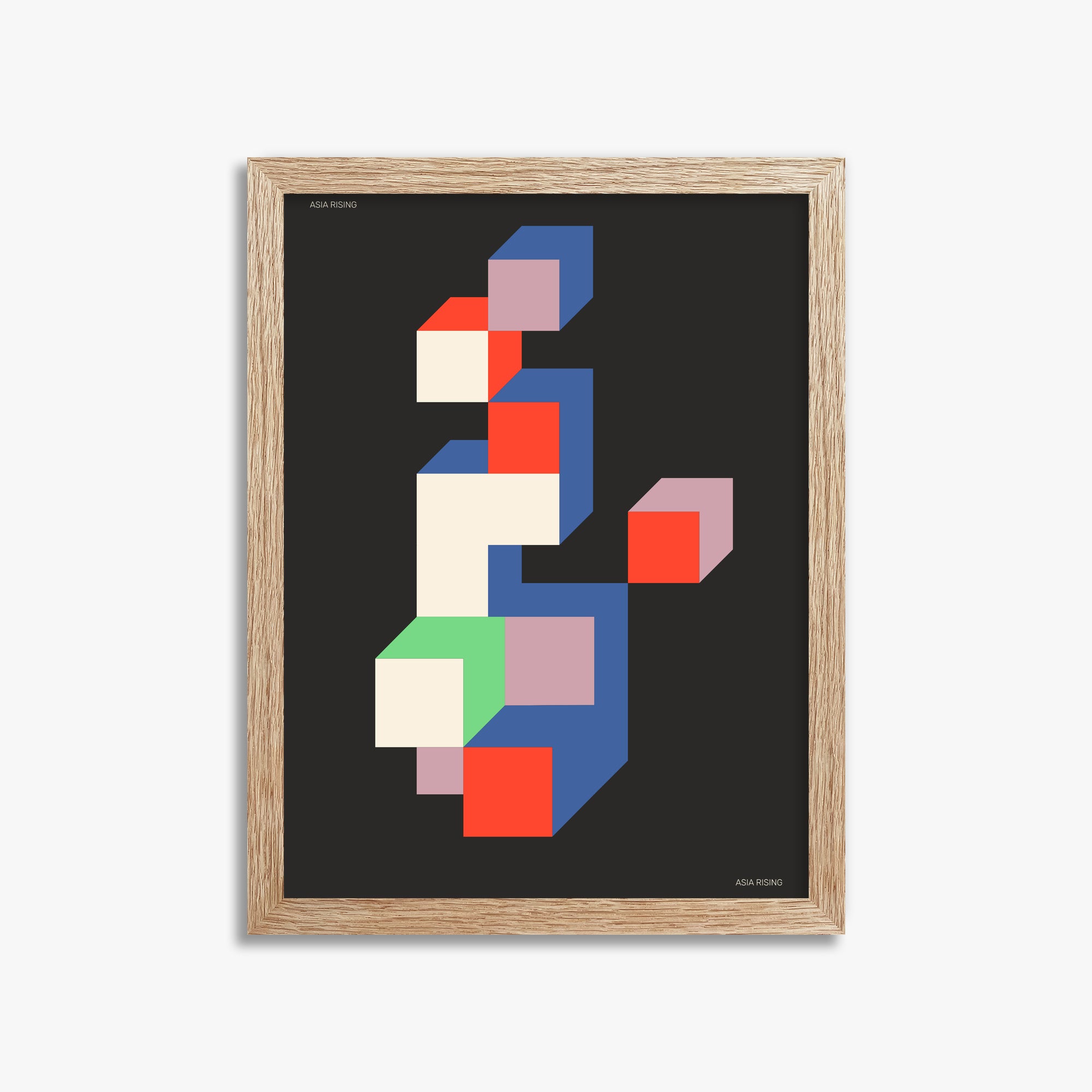 Skyscraper, 30x40cm Framed Poster With Raw Oak Frame