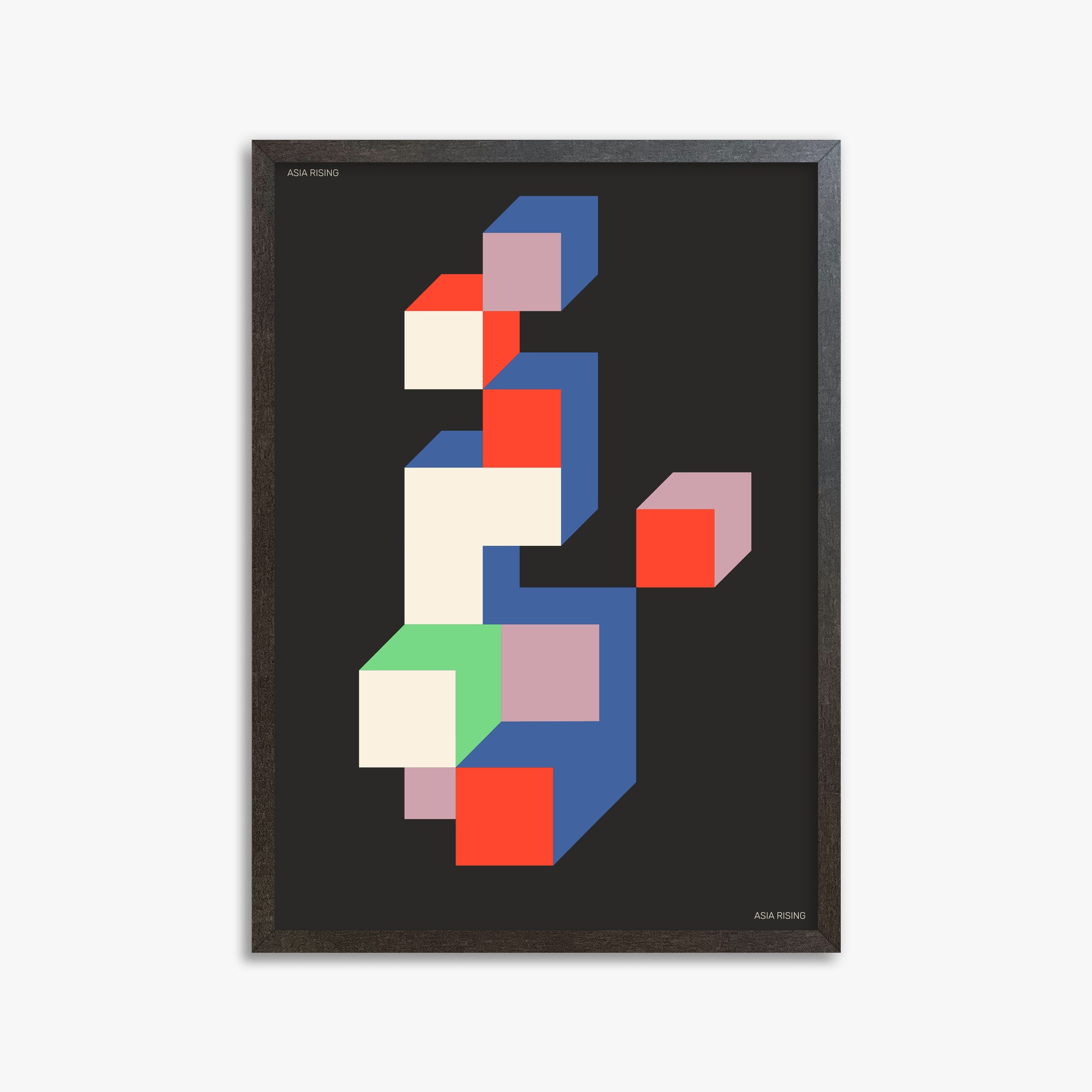 Skyscraper, 50x70cm Framed Poster With Espresso Frame
