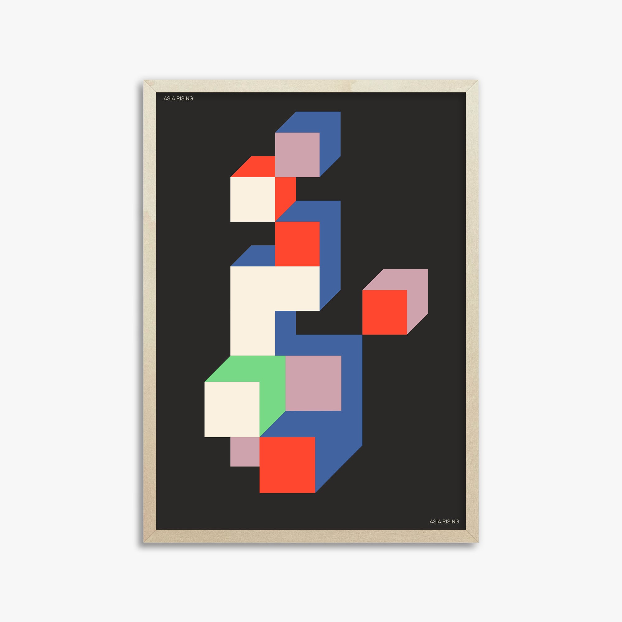 Skyscraper, 50x70cm Framed Poster With Lime Wood Frame