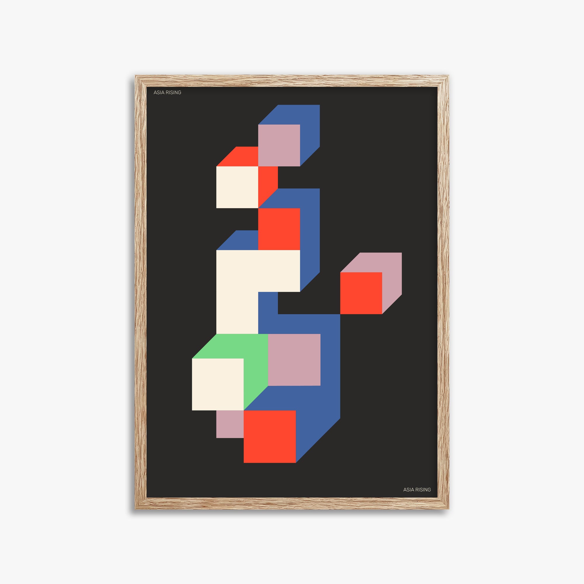 Skyscraper, 50x70cm Framed Poster With Raw Oak Frame