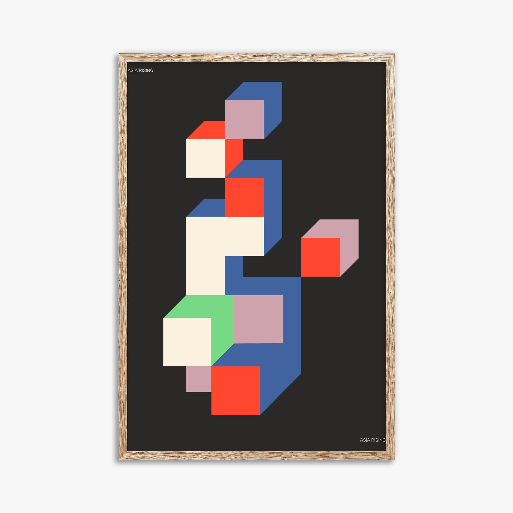 Skyscraper, 61x91cm Framed Poster With Raw Oak Frame