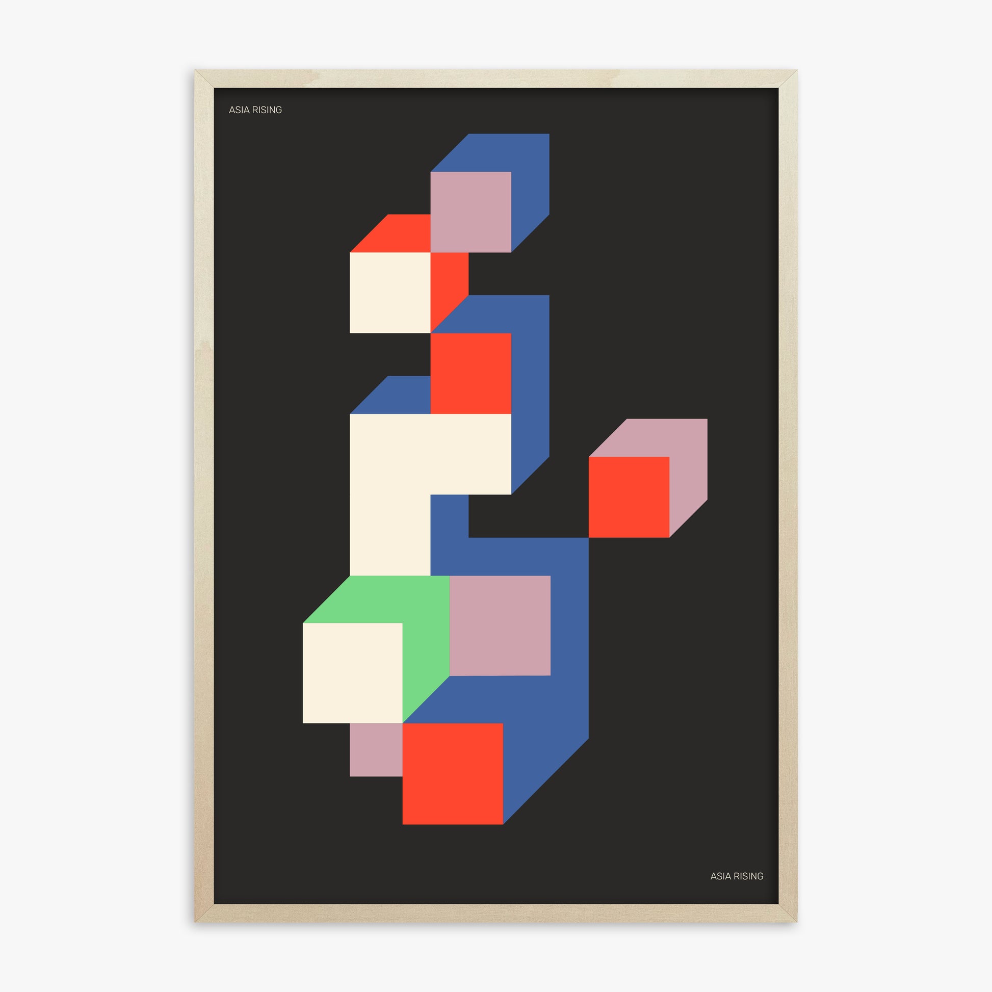 Skyscraper, 70x100cm Framed Poster With Lime Wood Frame