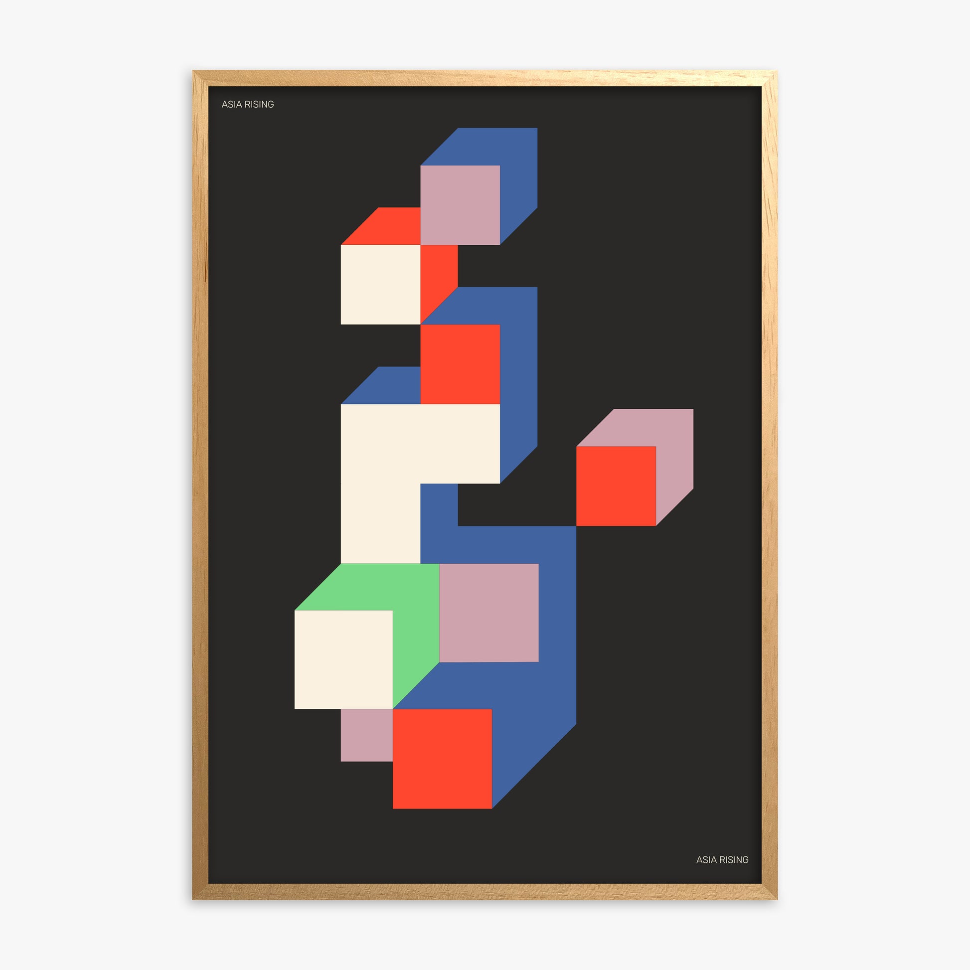 Skyscraper, Oak Framed Poster With Oak Frame