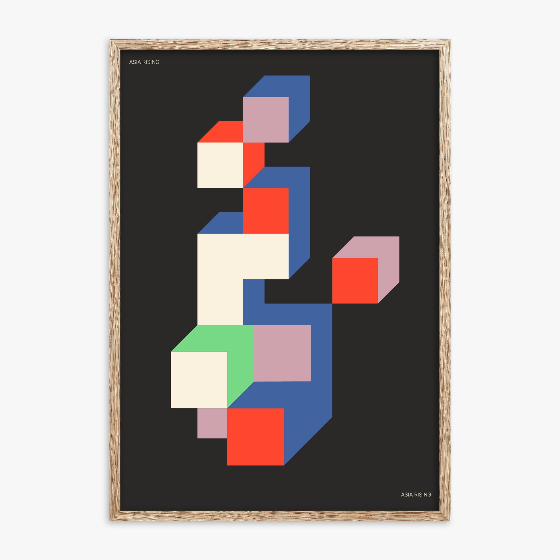 Skyscraper, 70x100cm Framed Poster With Raw Oak Frame