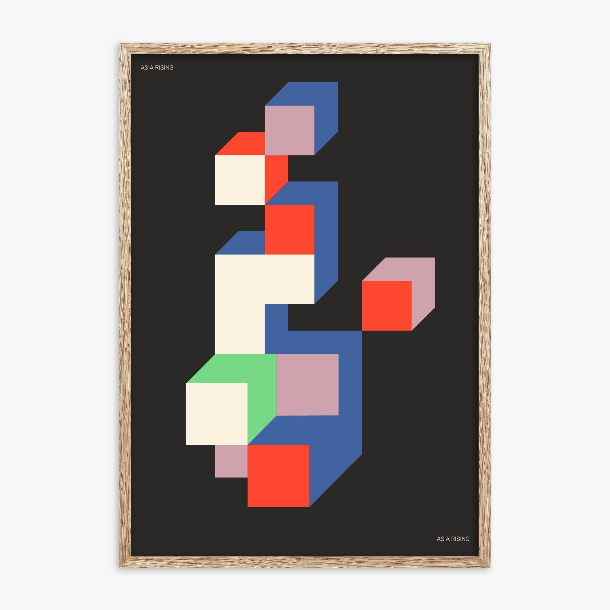 Skyscraper, 70x100cm Framed Poster With Raw Oak Frame