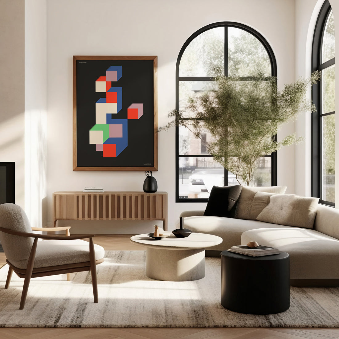 Skyscraper, 50x70cm Framed Poster With Black Frame