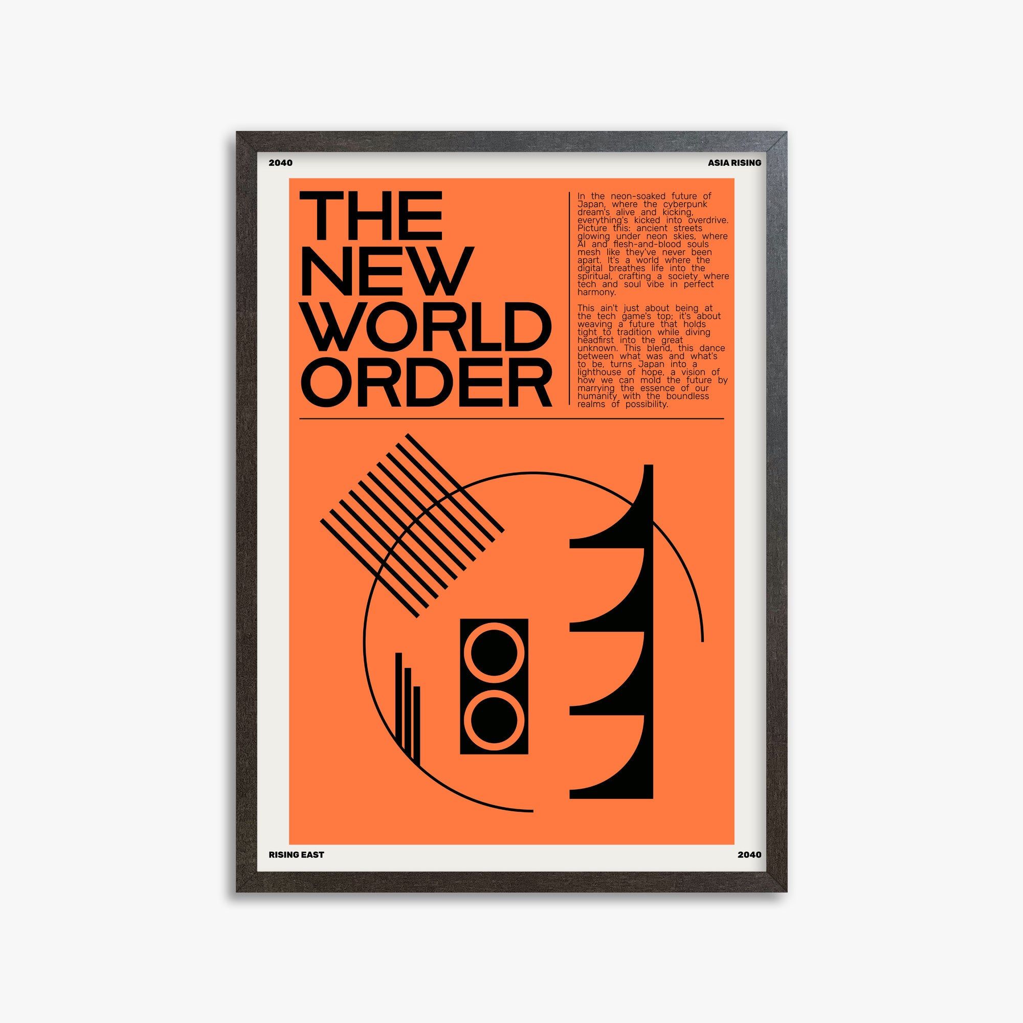 The New World Order, 50x70cm Framed Poster With Espresso Frame