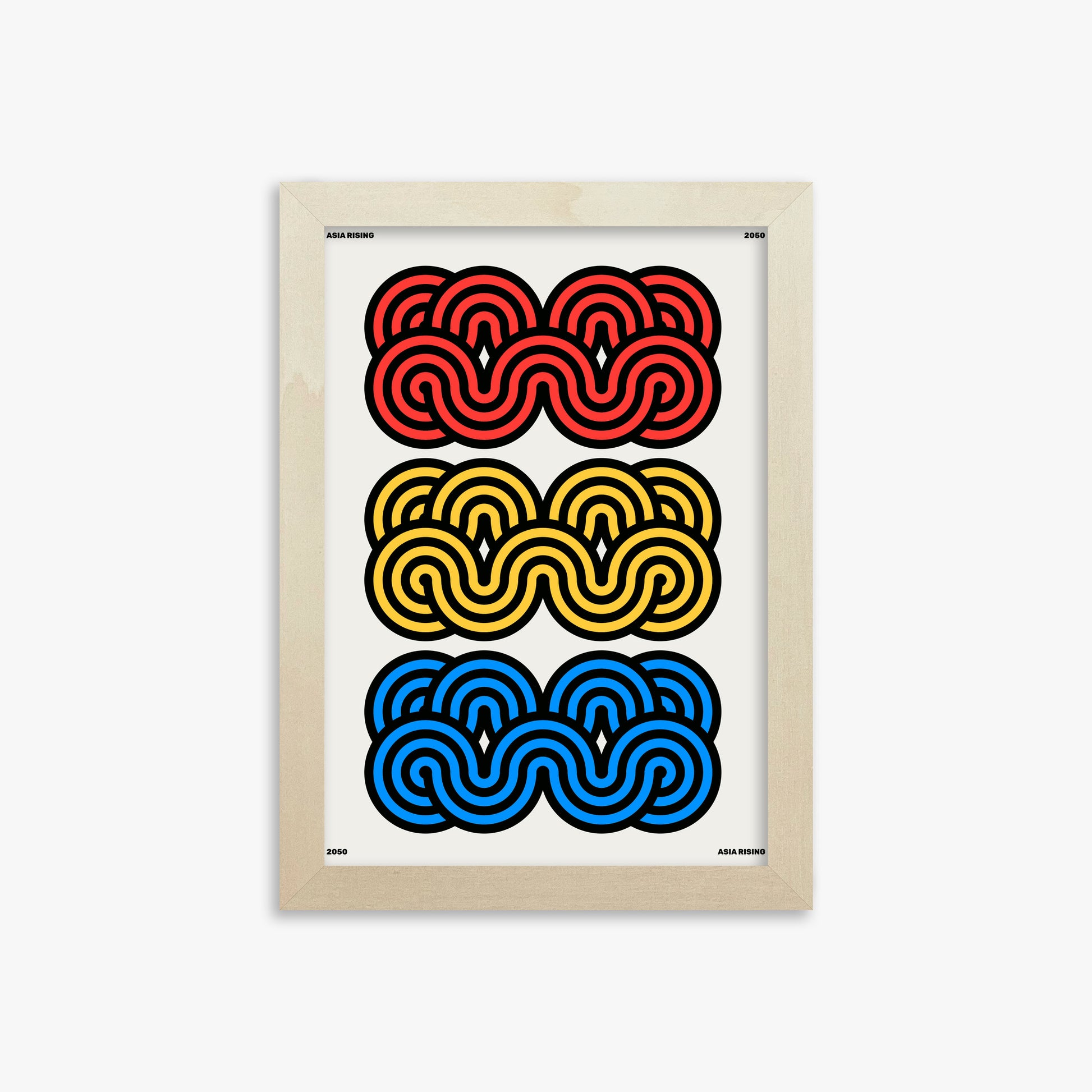 Clouds, 21x30cm Framed Poster With Lime Wood Frame