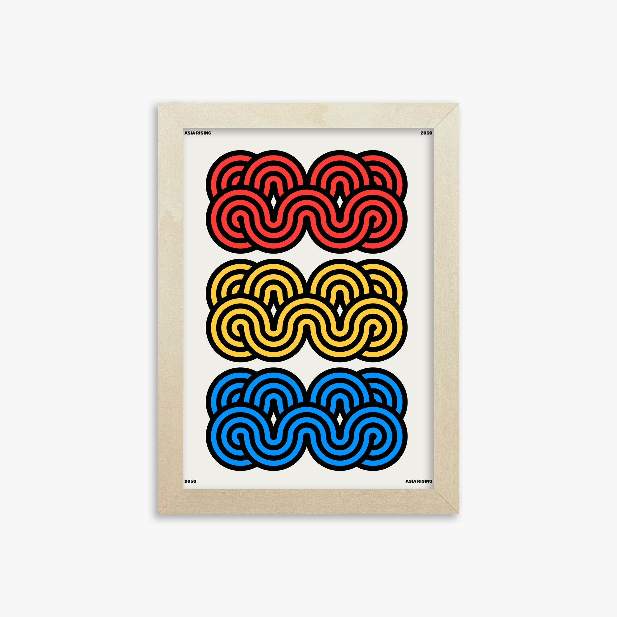 Clouds, 21x30cm Framed Poster With Lime Wood Frame