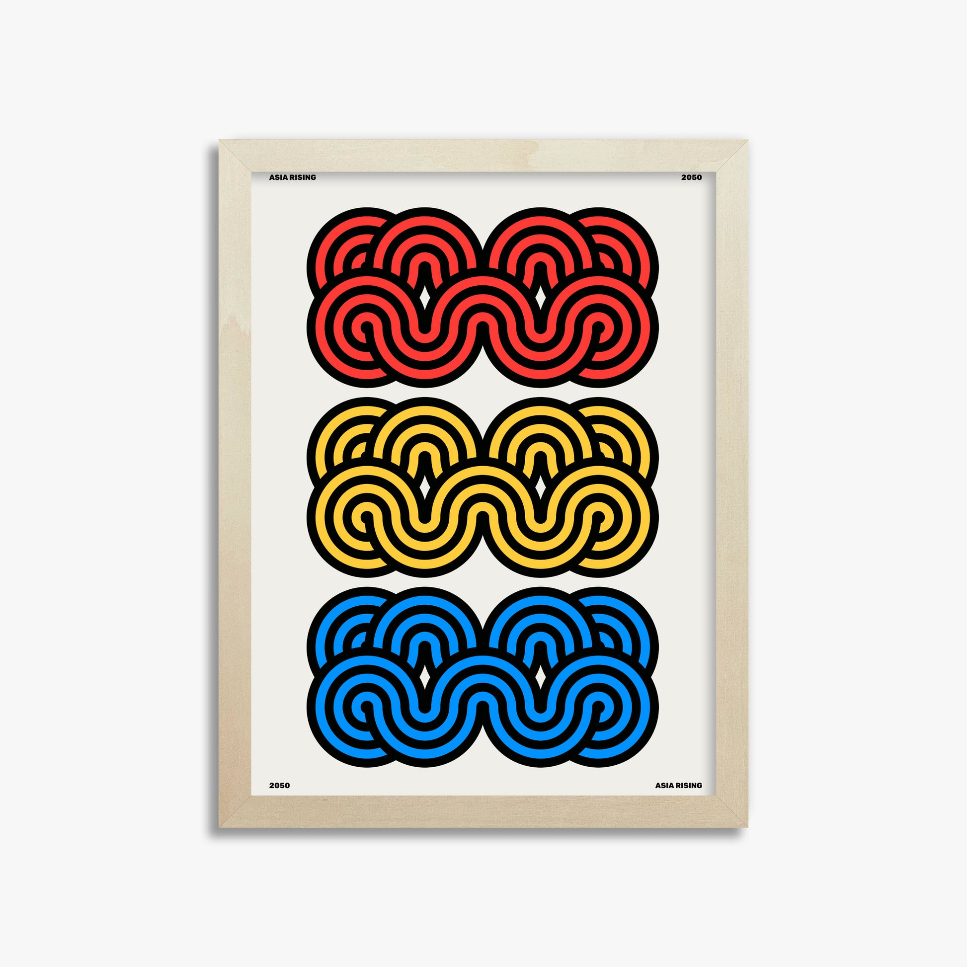 Clouds, 30x40cm Framed Poster With Lime Wood Frame