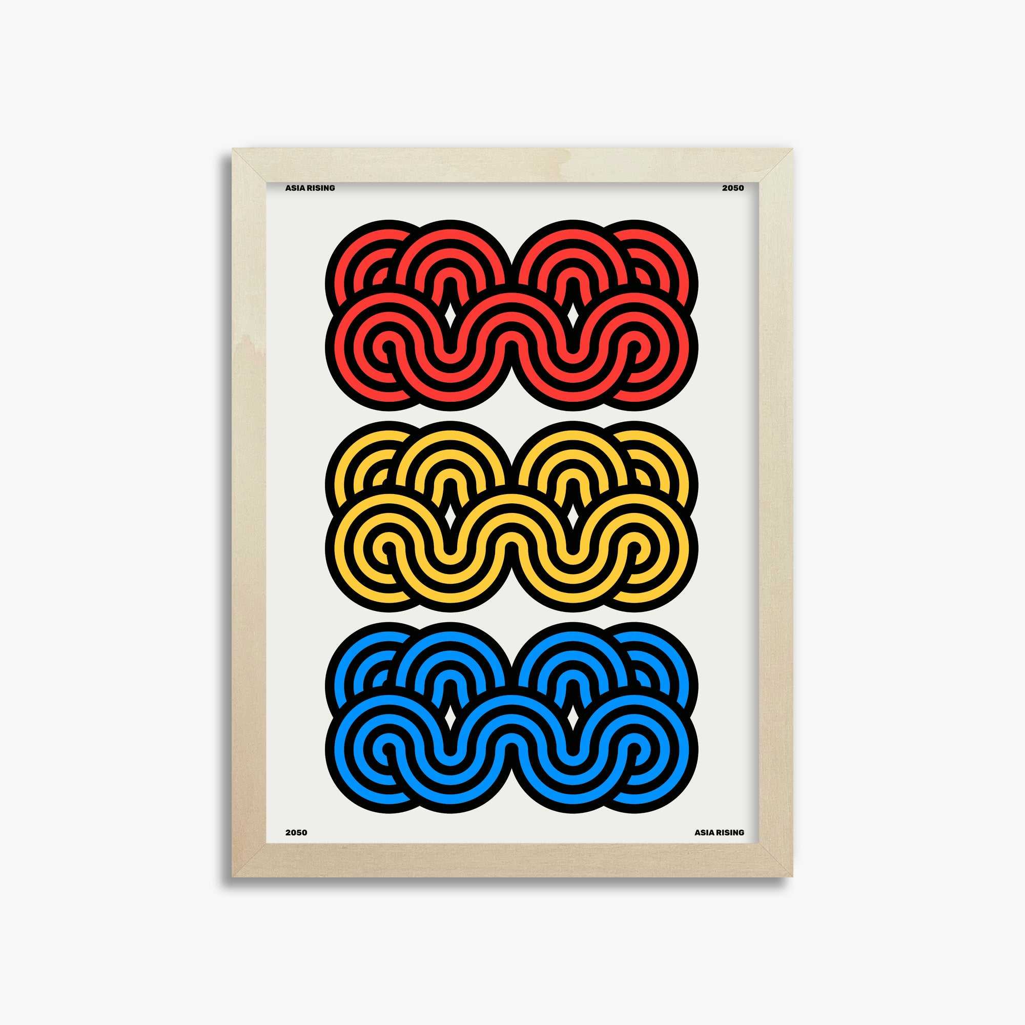 Clouds, 30x40cm Framed Poster With Lime Wood Frame
