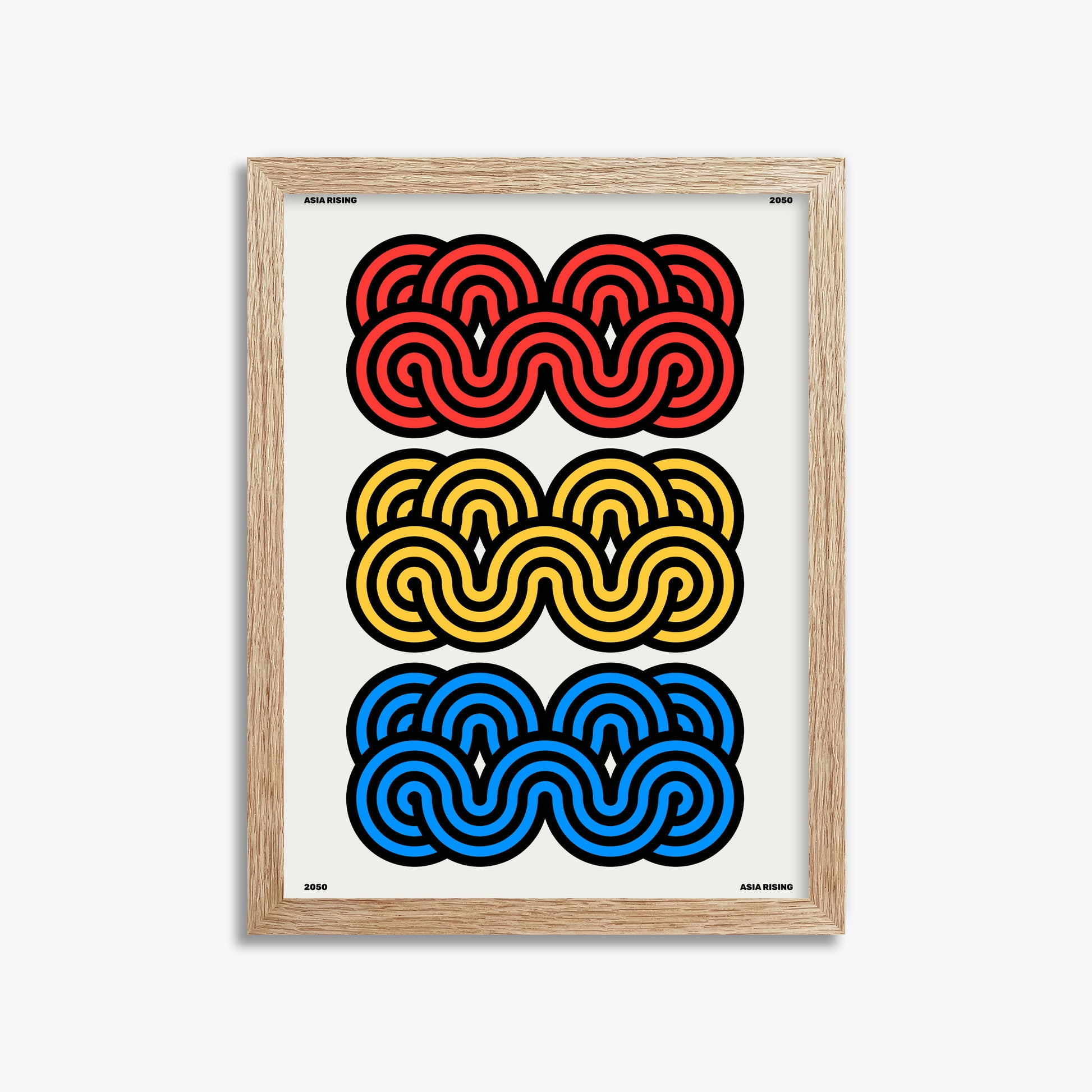 Clouds, 30x40cm Framed Poster With Raw Oak Frame