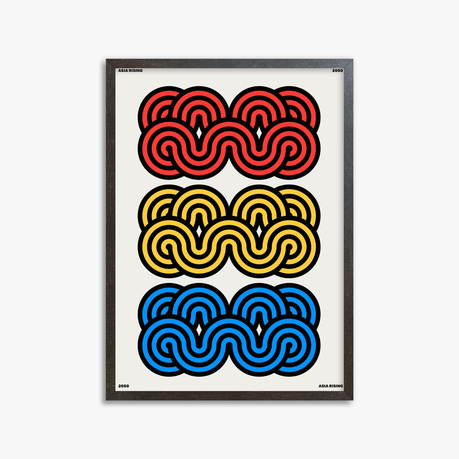 Clouds, 50x70cm Framed Poster With Espresso Frame