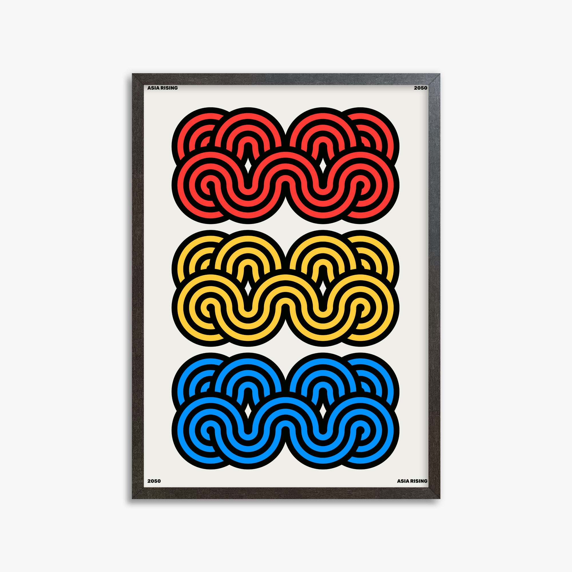 Clouds, 50x70cm Framed Poster With Espresso Frame