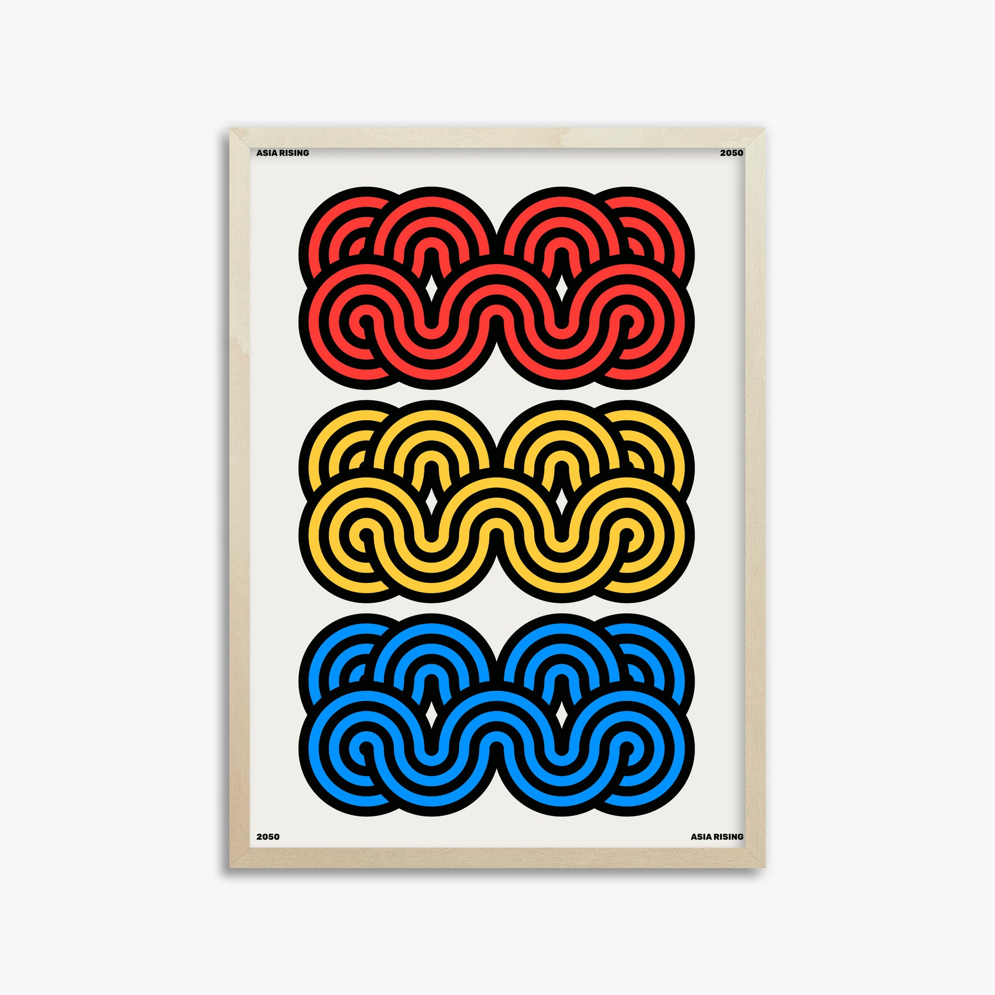 Clouds, 50x70cm Framed Poster With Lime Wood Frame