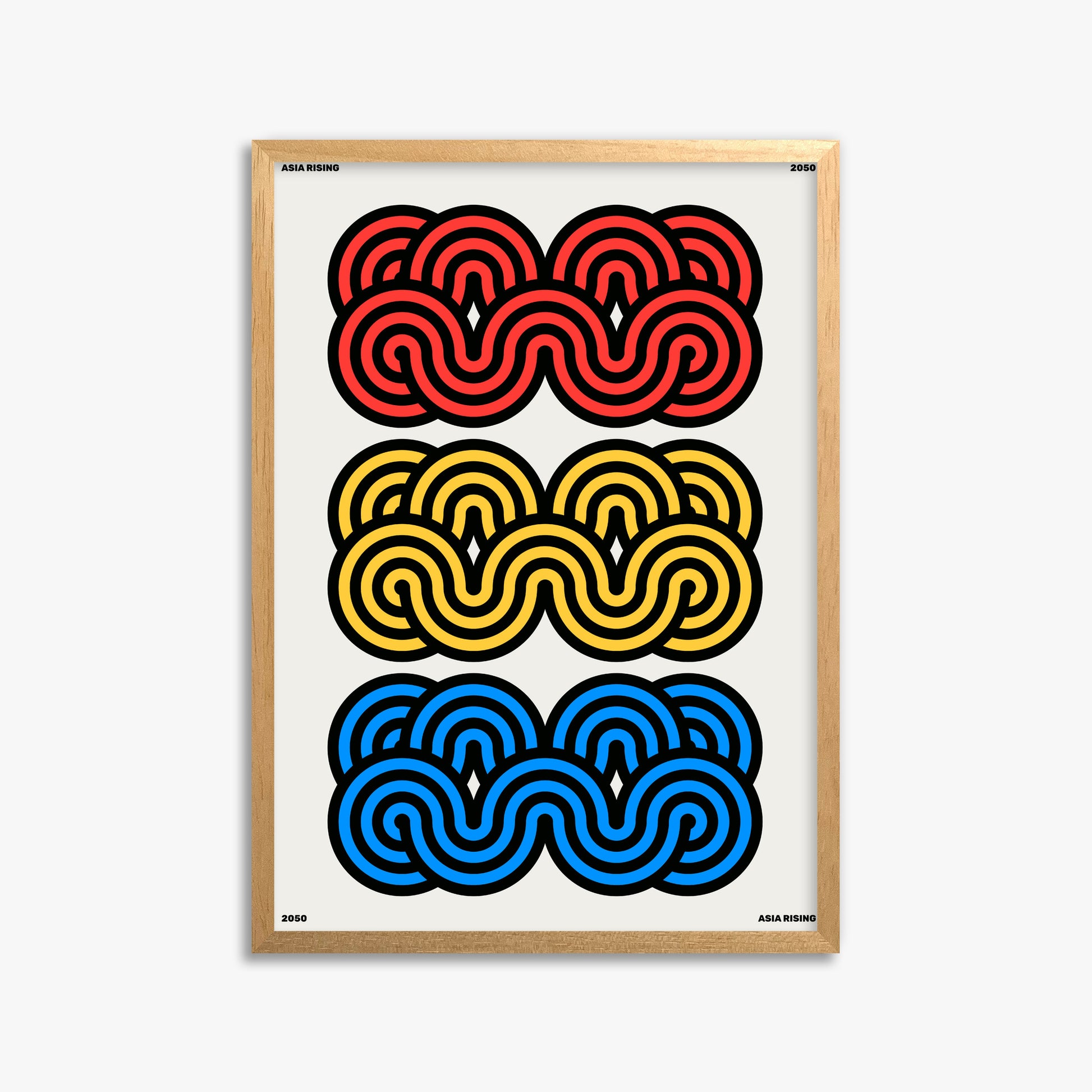 Clouds, 50x70cm Framed Poster With Oak Frame
