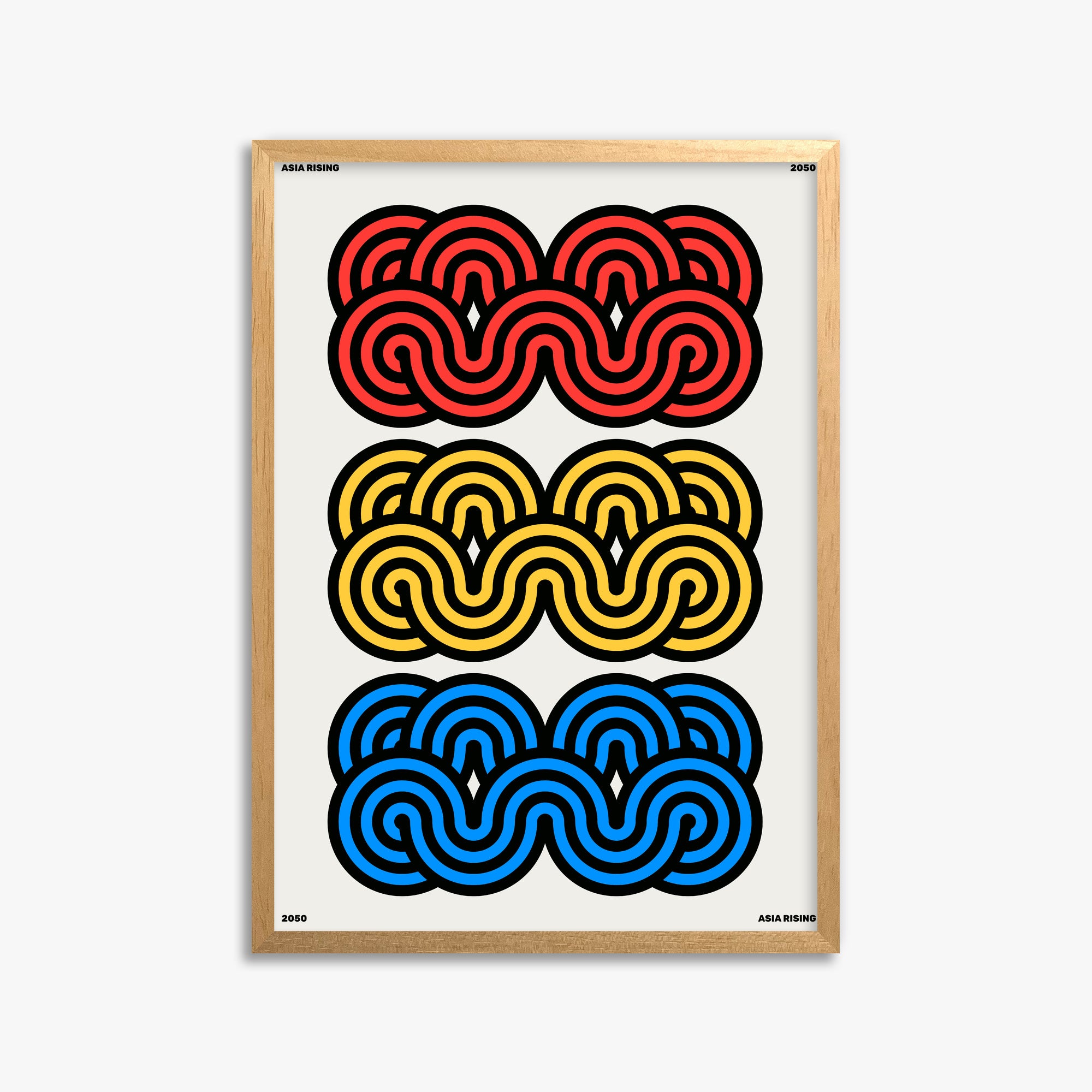 Clouds, 50x70cm Framed Poster With Oak Frame
