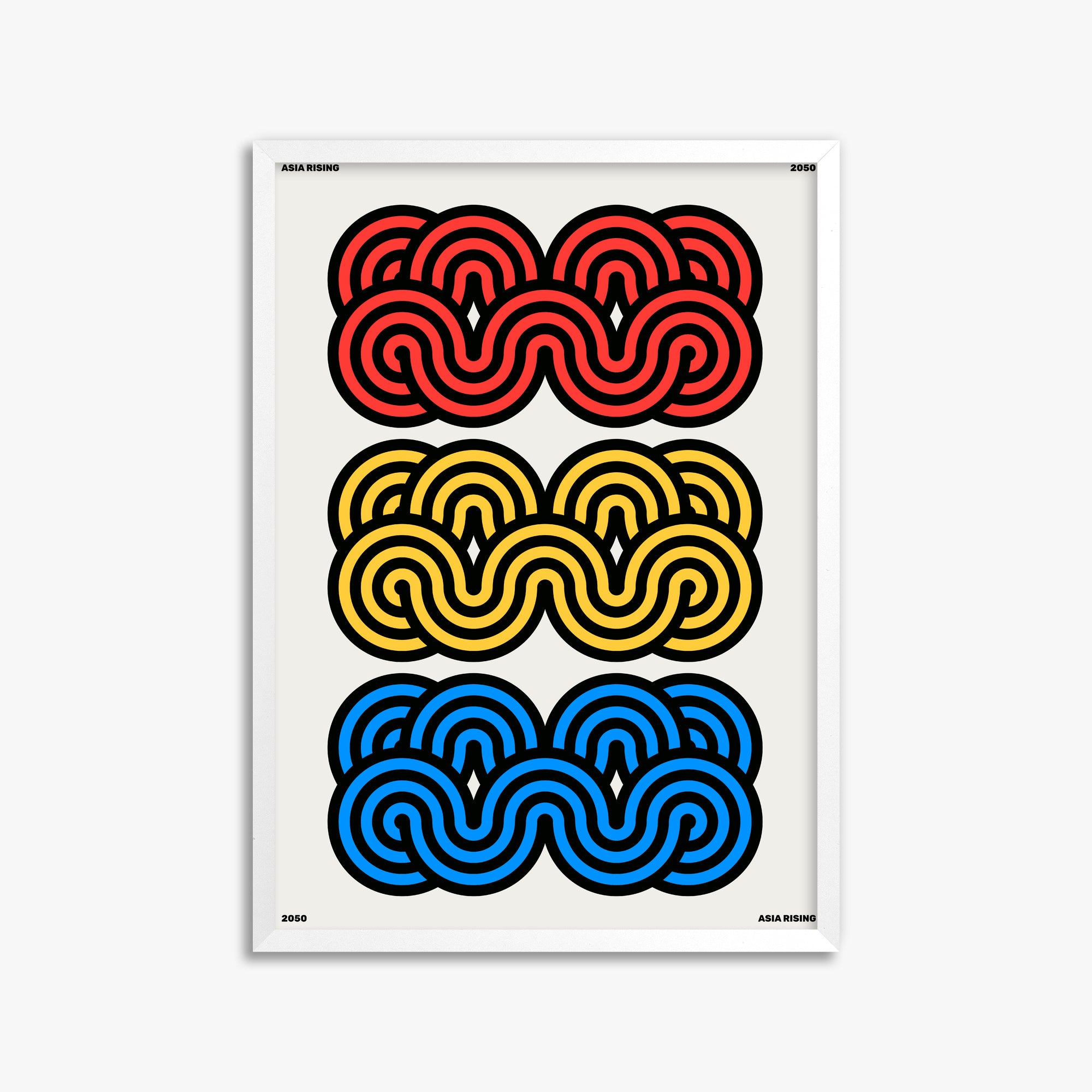 Clouds, 50x70cm Framed Poster With White Frame