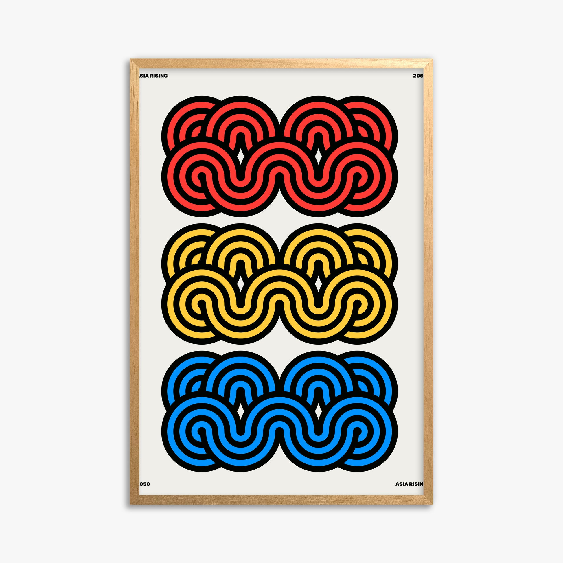 Clouds, 61x91cm Framed Poster With Oak Frame