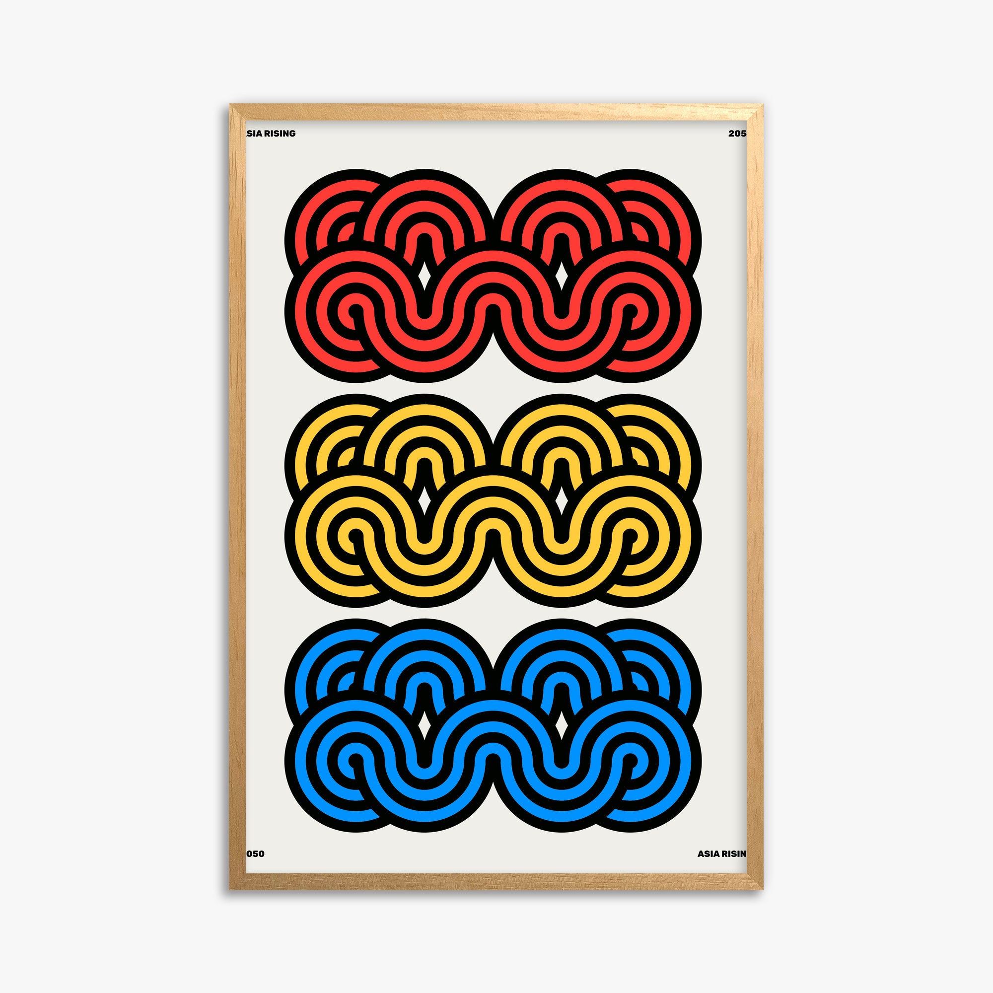 Clouds, 61x91cm Framed Poster With Oak Frame