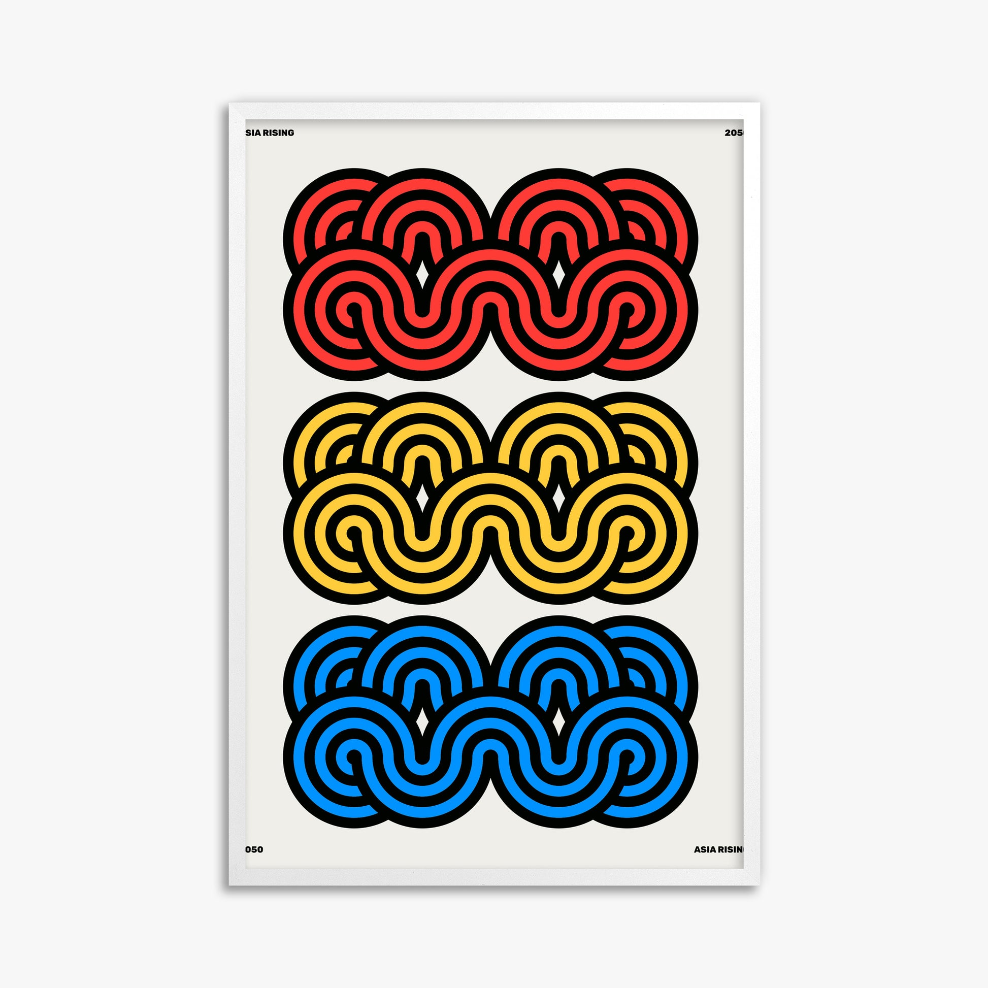 Clouds, 61x91cm Framed Poster With White Frame