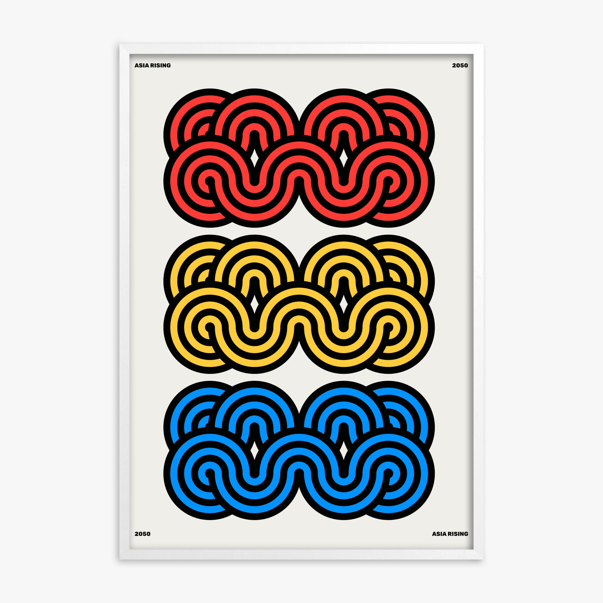 Clouds, White Framed Poster With White Frame