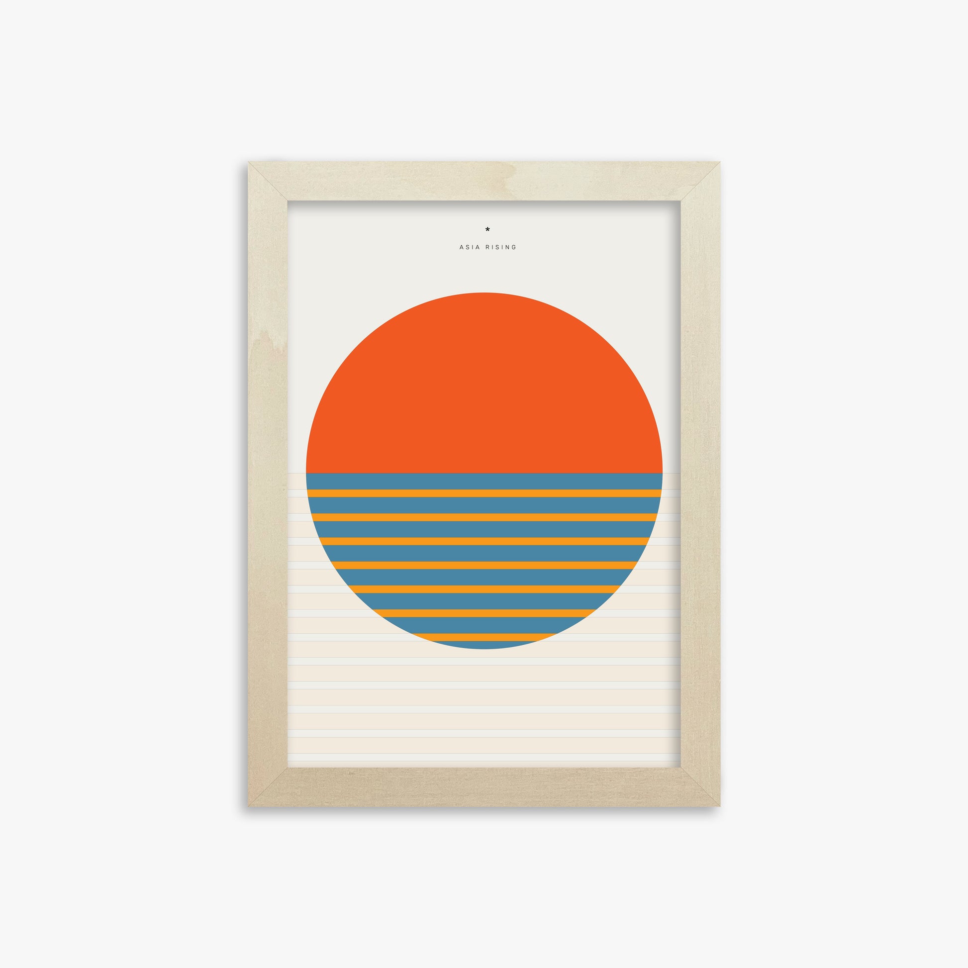 Sun and Land, 21x30cm Framed Poster With Lime Wood Frame