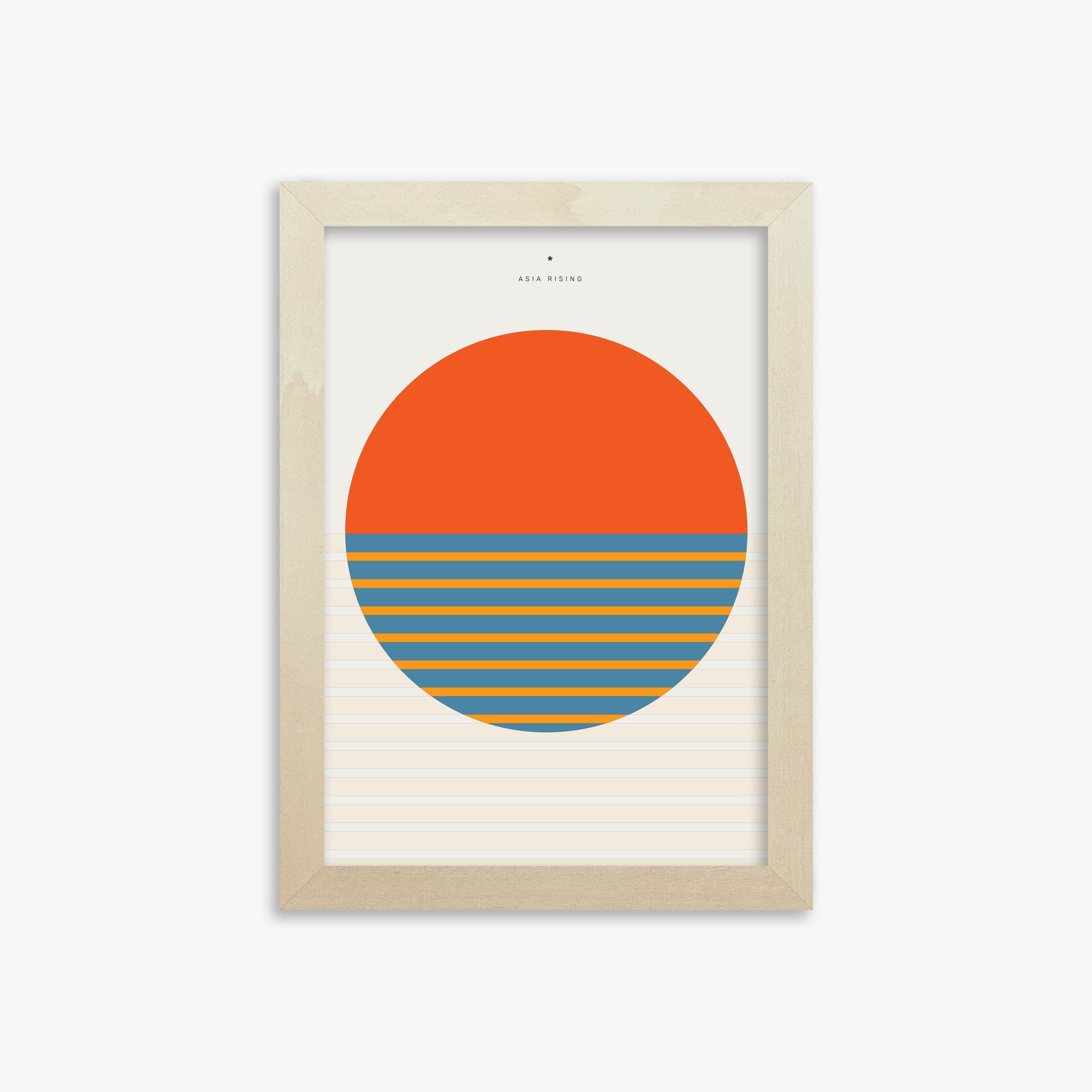 Sun and Land, 21x30cm Framed Poster With Lime Wood Frame