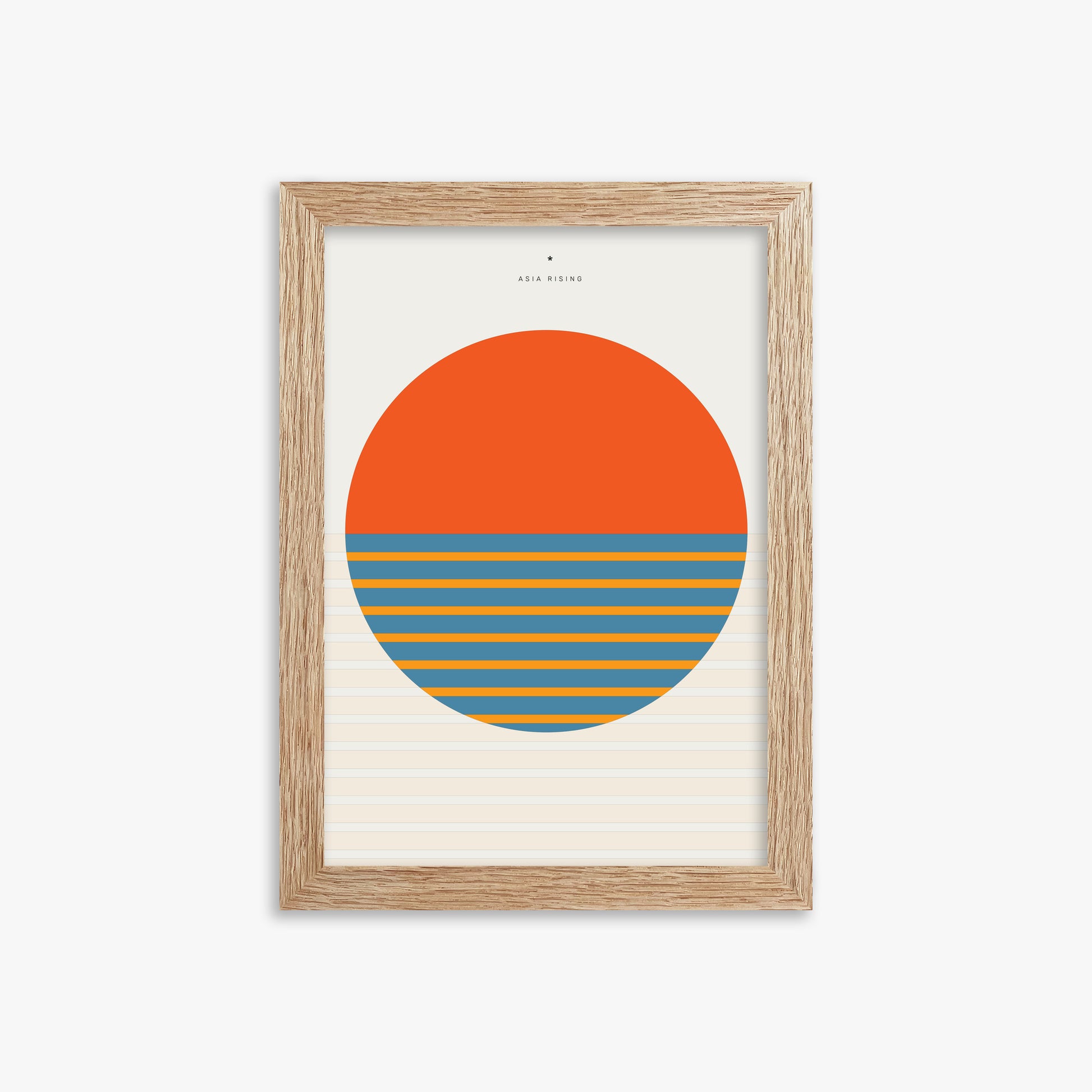 Sun and Land, 21x30cm Framed Poster With Raw Oak Frame