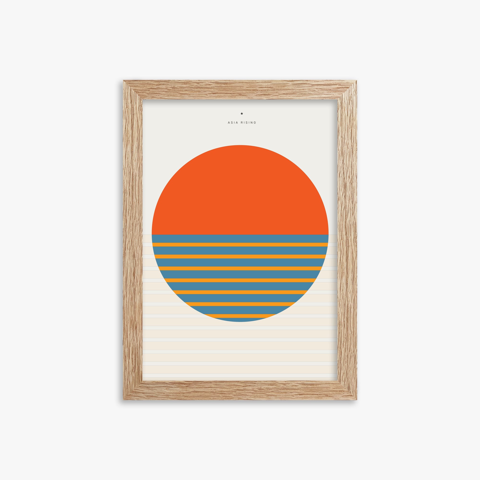 Sun and Land, 21x30cm Framed Poster With Raw Oak Frame