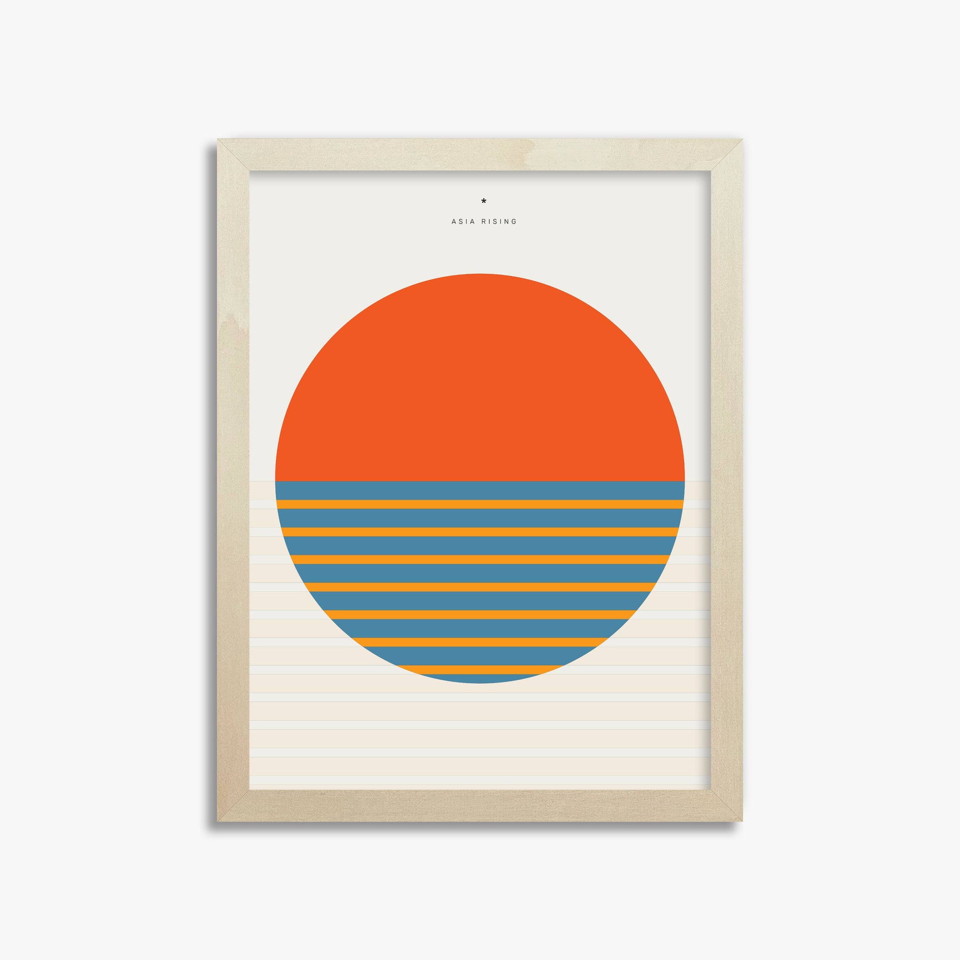Sun and Land, 30x40cm Framed Poster With Lime Wood Frame