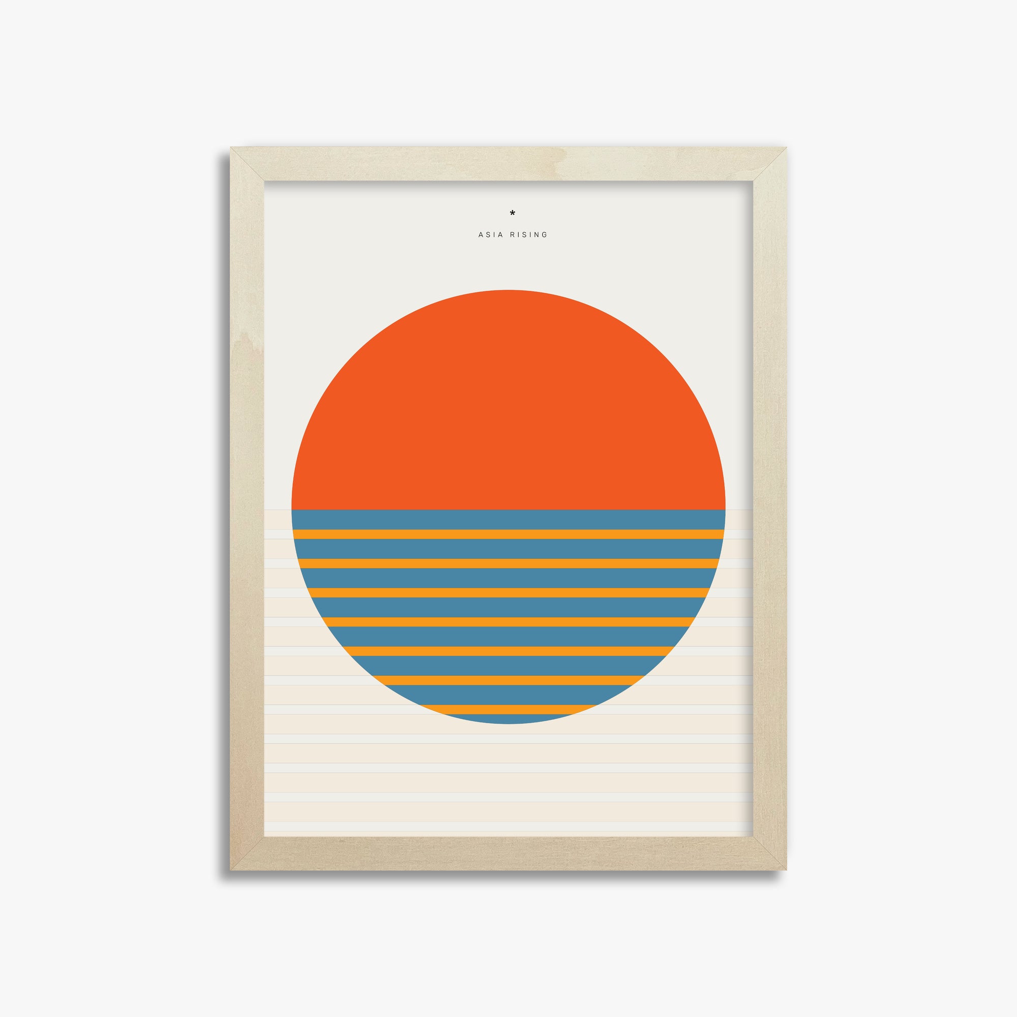 Sun and Land, 30x40cm Framed Poster With Lime Wood Frame