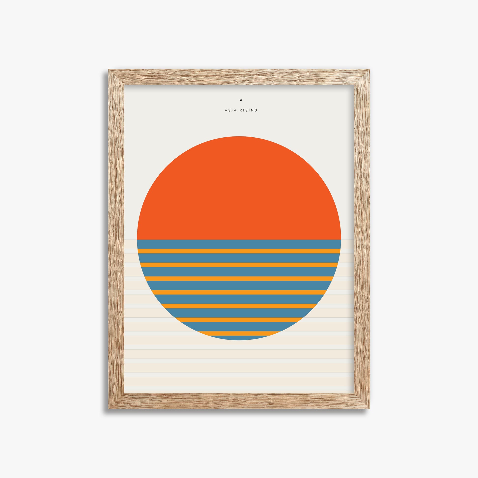Sun and Land, 30x40cm Framed Poster With Raw Oak Frame