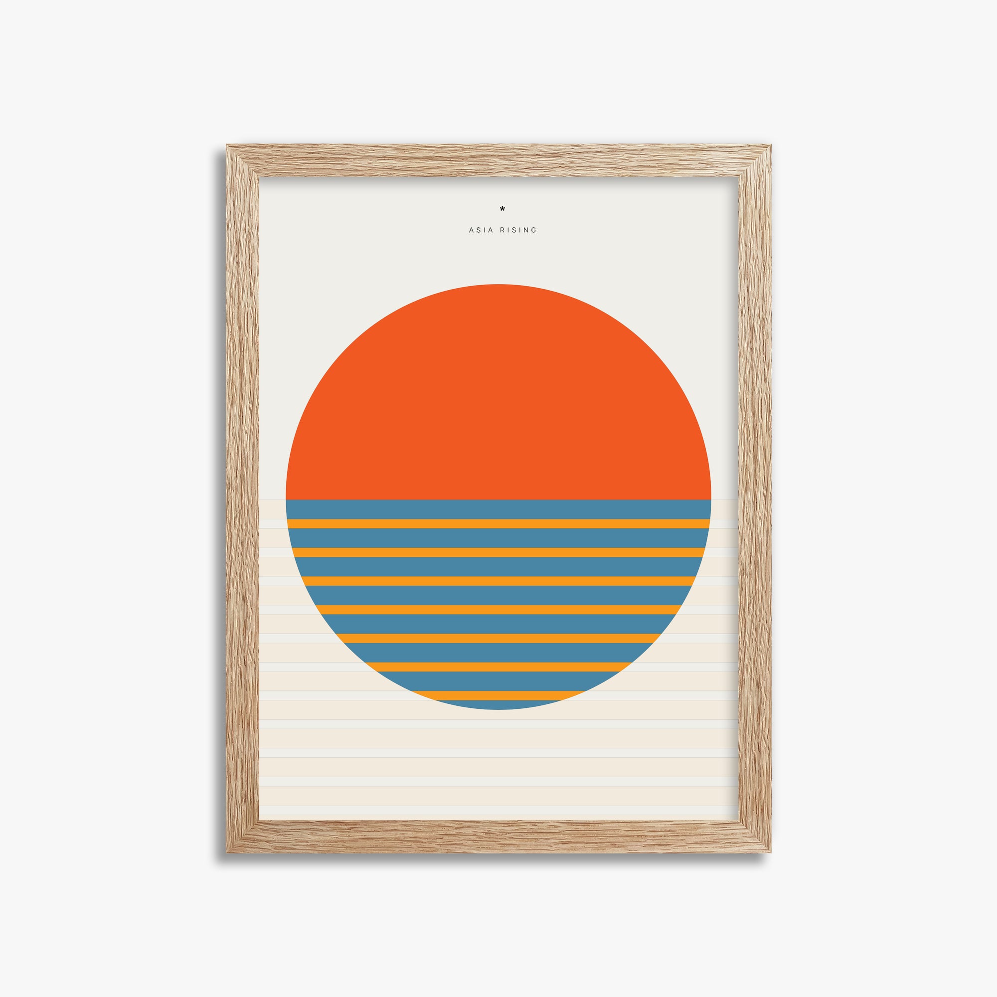 Sun and Land, 30x40cm Framed Poster With Raw Oak Frame