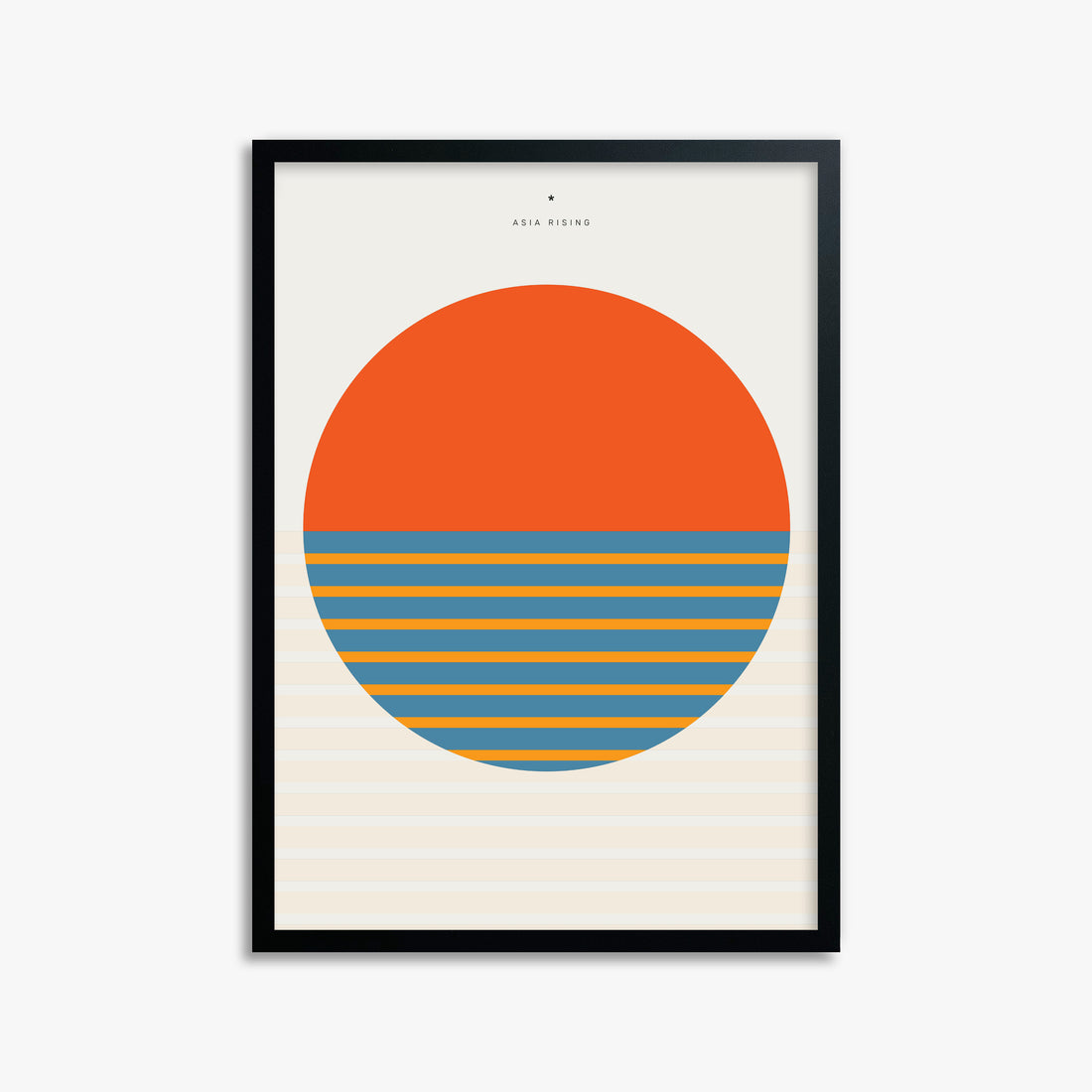 Sun and Land, 50x70cm Framed Poster With Black Frame