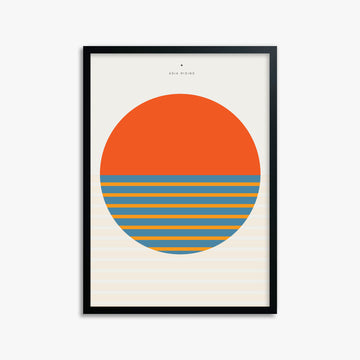 Sun and Land, 50x70cm Framed Poster With Black Frame