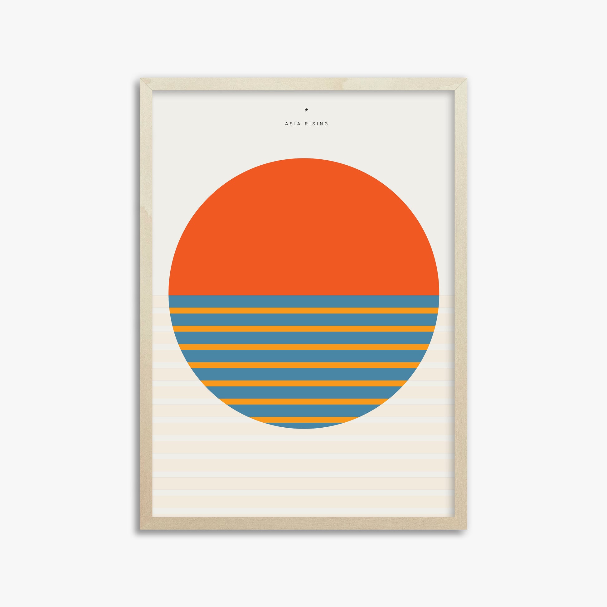 Sun and Land, 50x70cm Framed Poster With Lime Wood Frame