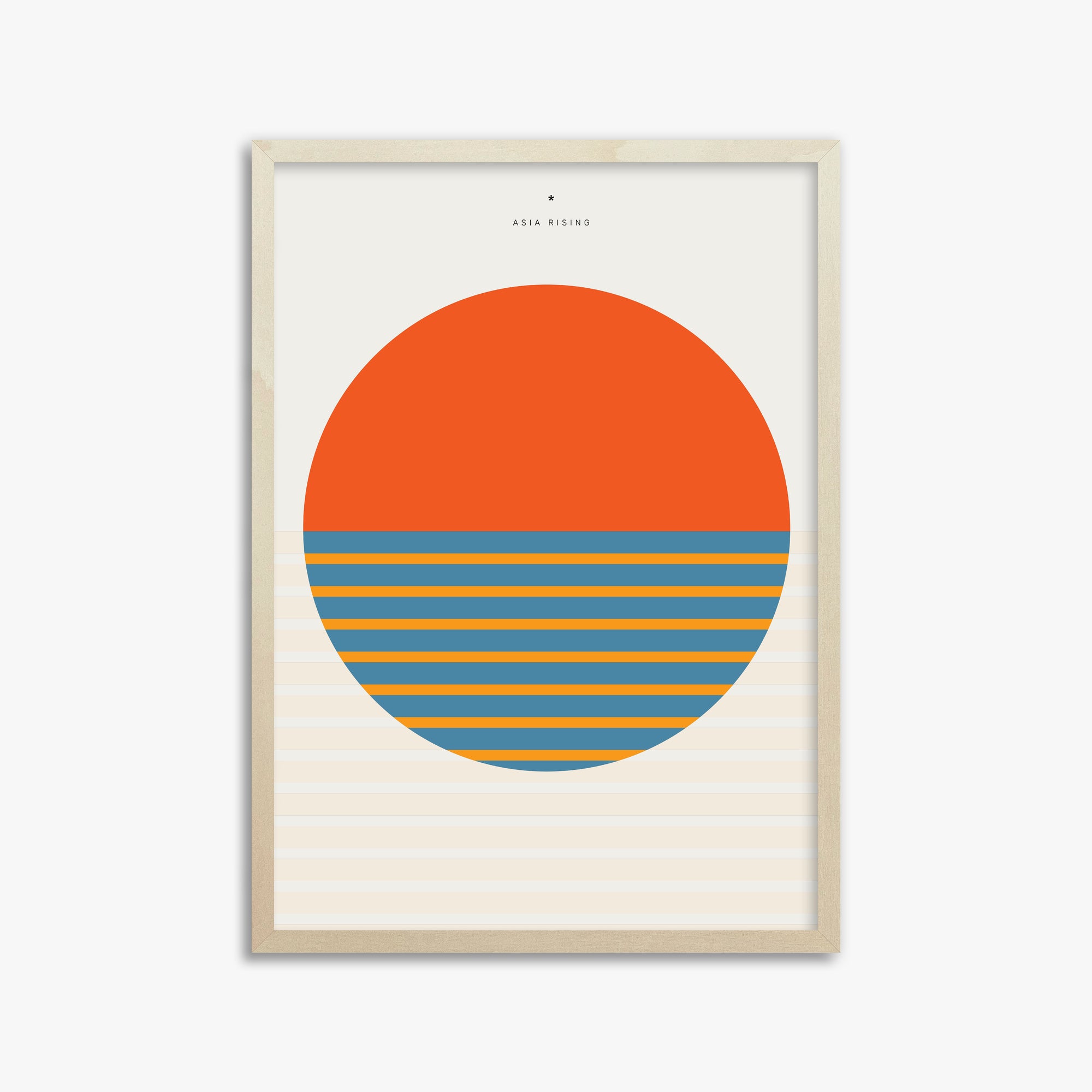 Sun and Land, 50x70cm Framed Poster With Lime Wood Frame