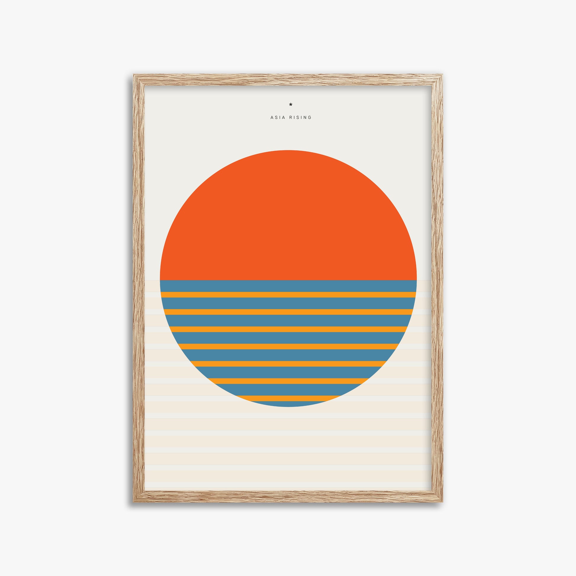 Sun and Land, 50x70cm Framed Poster With Raw Oak Frame