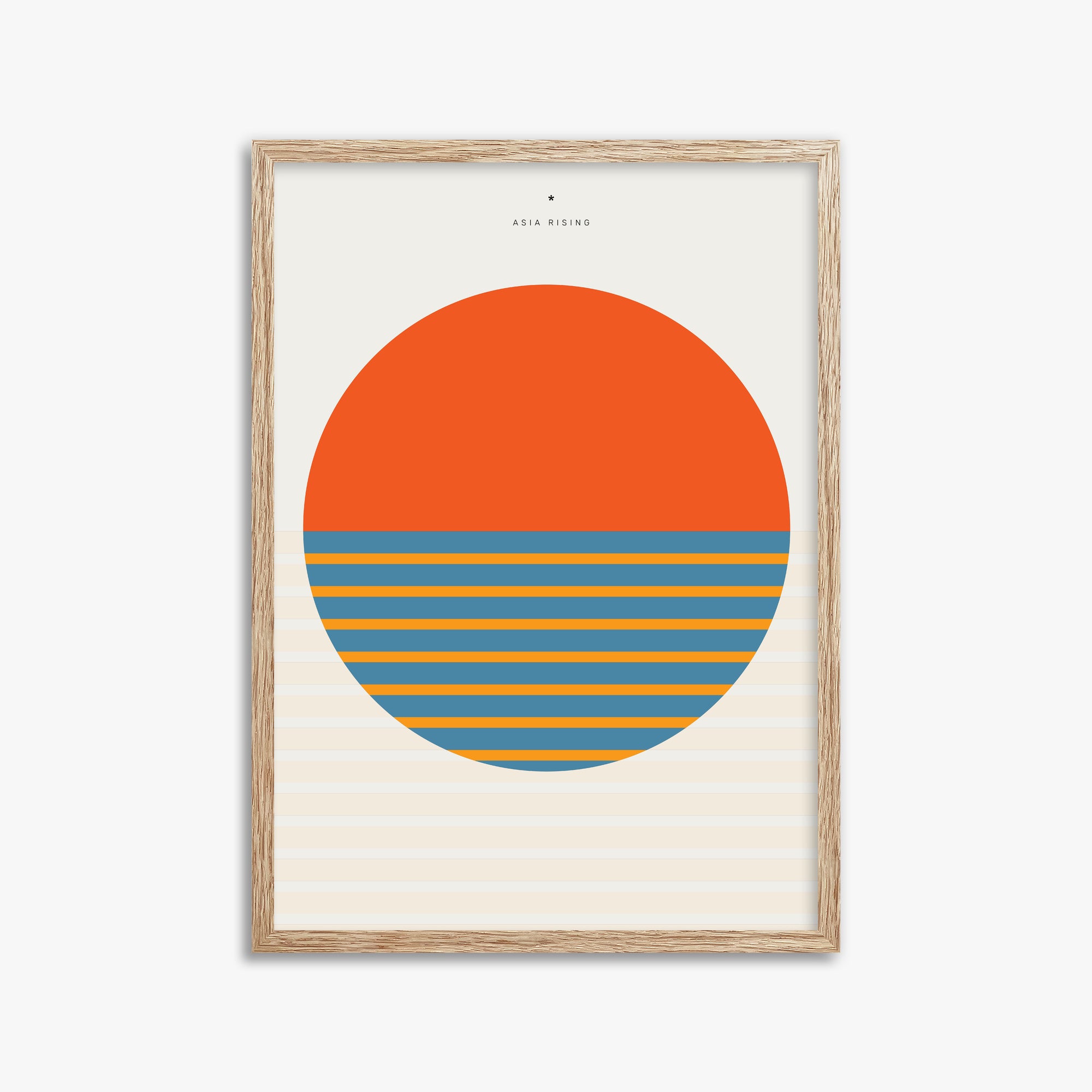 Sun and Land, 50x70cm Framed Poster With Raw Oak Frame