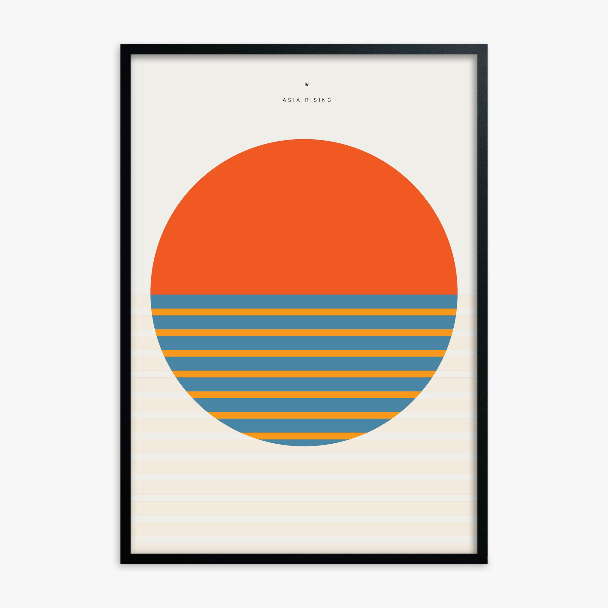 Sun and Land, Black Framed Poster With Black Frame